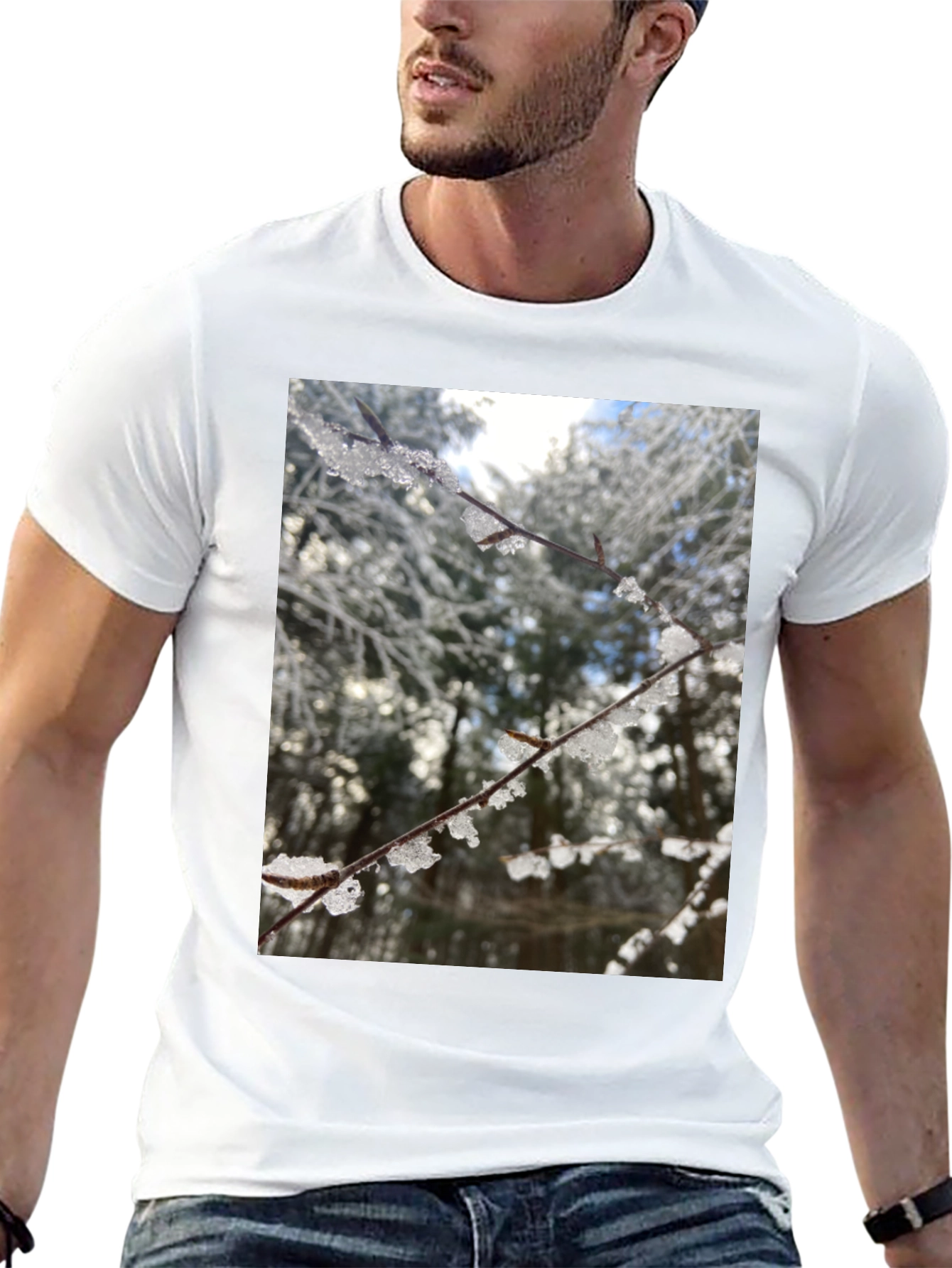 Winter Branch Graphic Tee - Nature Inspired Design