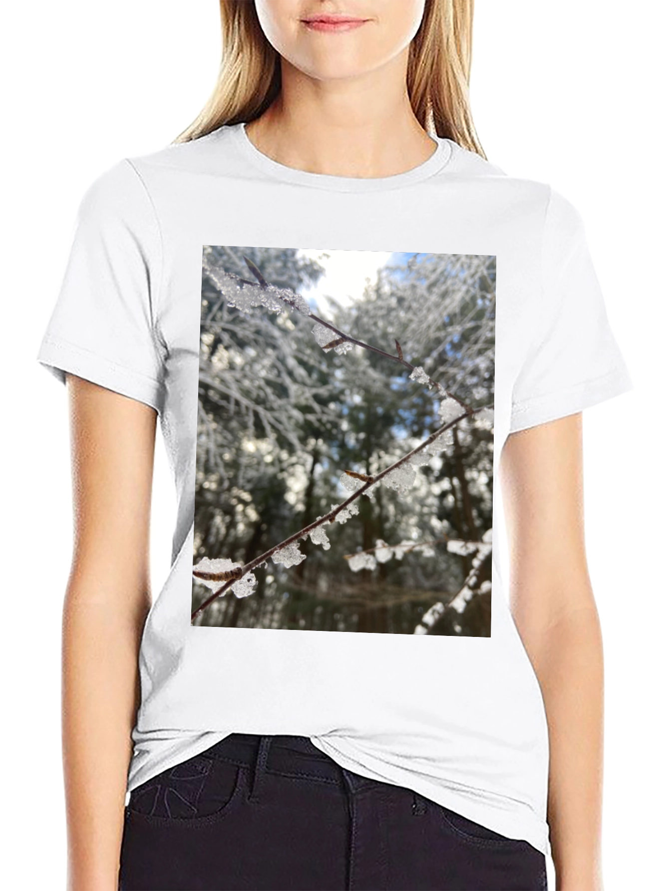 Winter Branch Graphic Tee - Nature Inspired Design