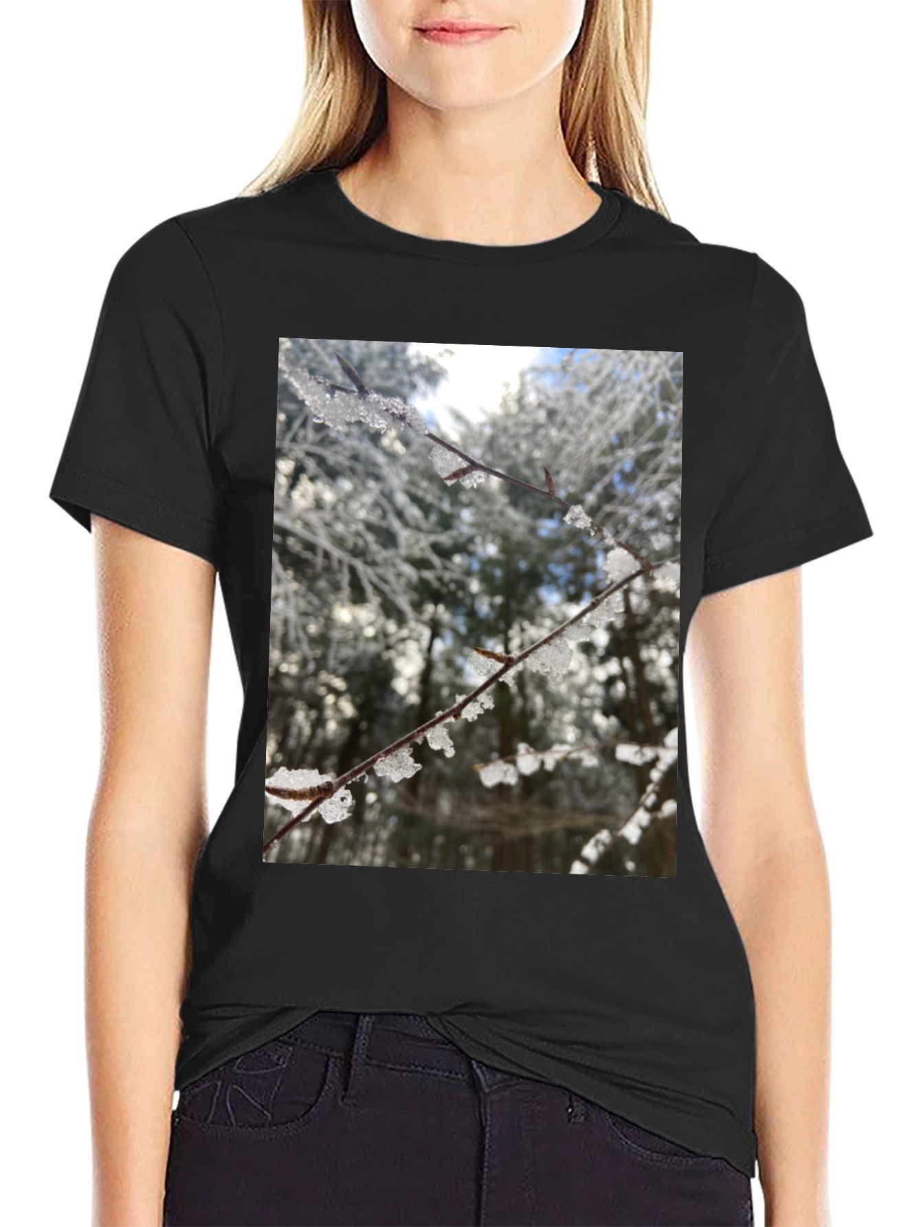 Winter Branch Graphic Tee - Nature Inspired Design