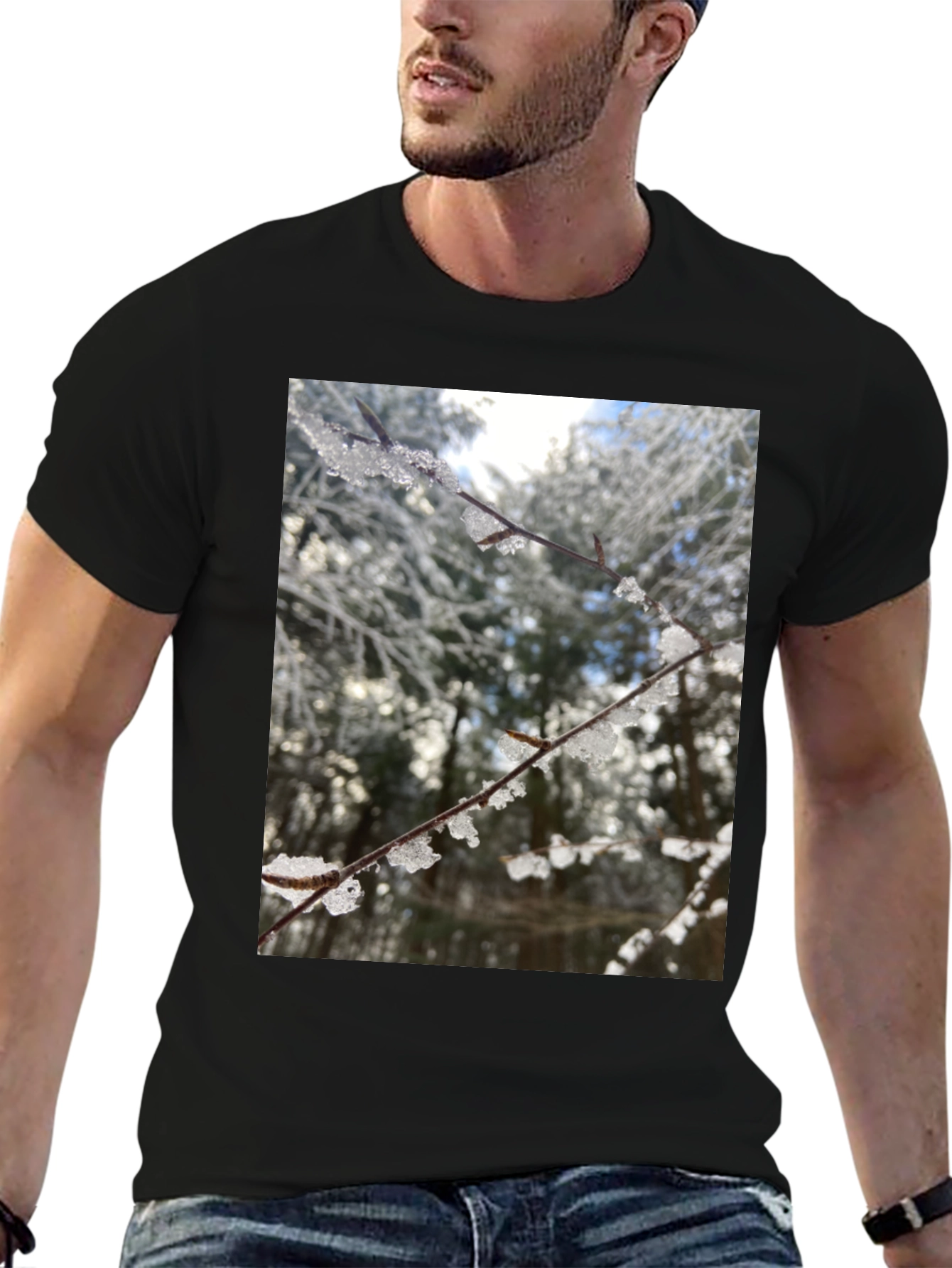 Winter Branch Graphic Tee - Nature Inspired Design