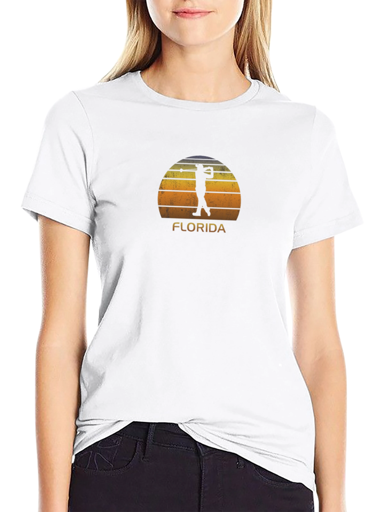 Florida Golf Silhouette Retro T-Shirt