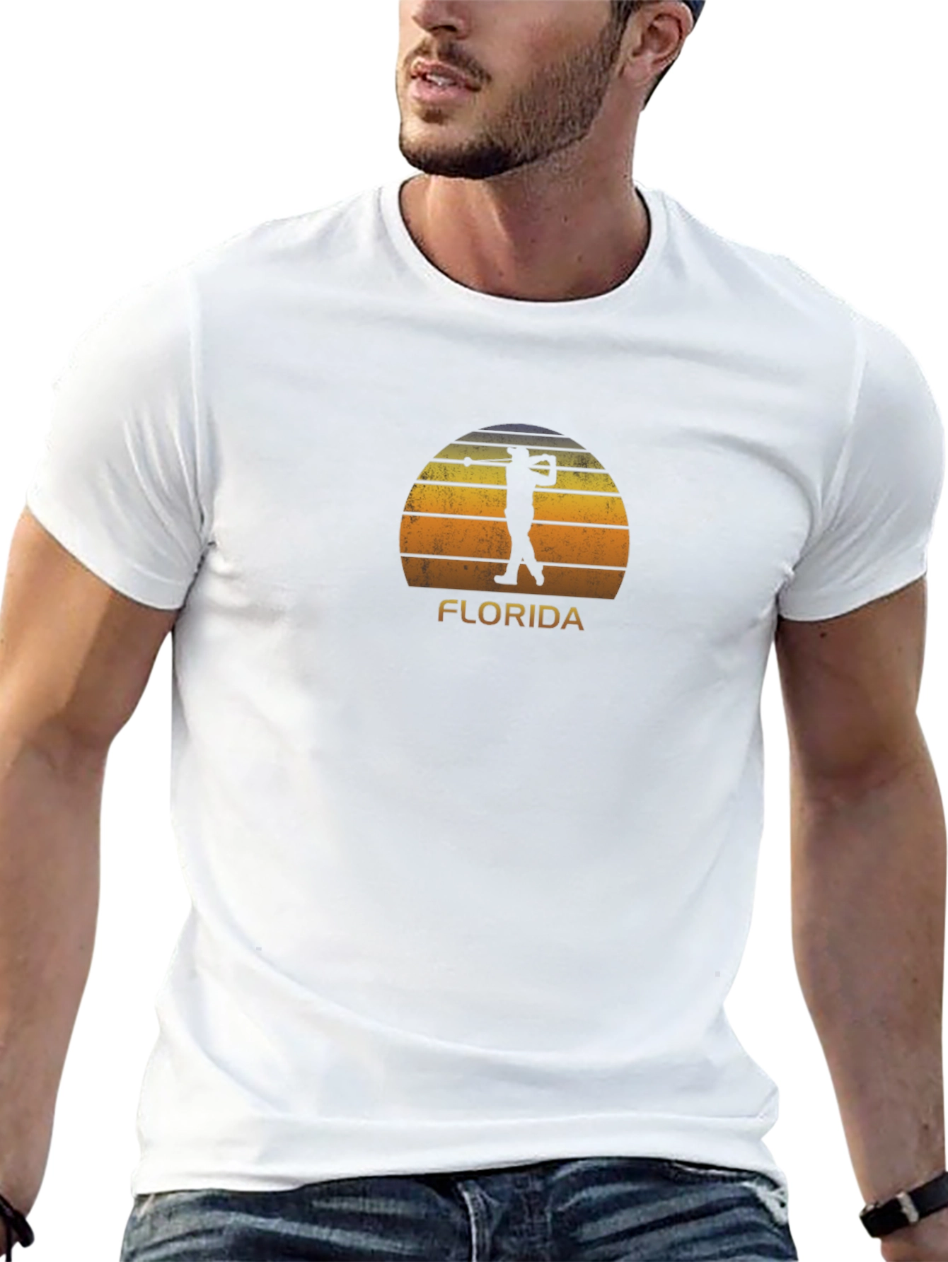 Florida Golf Silhouette Retro T-Shirt