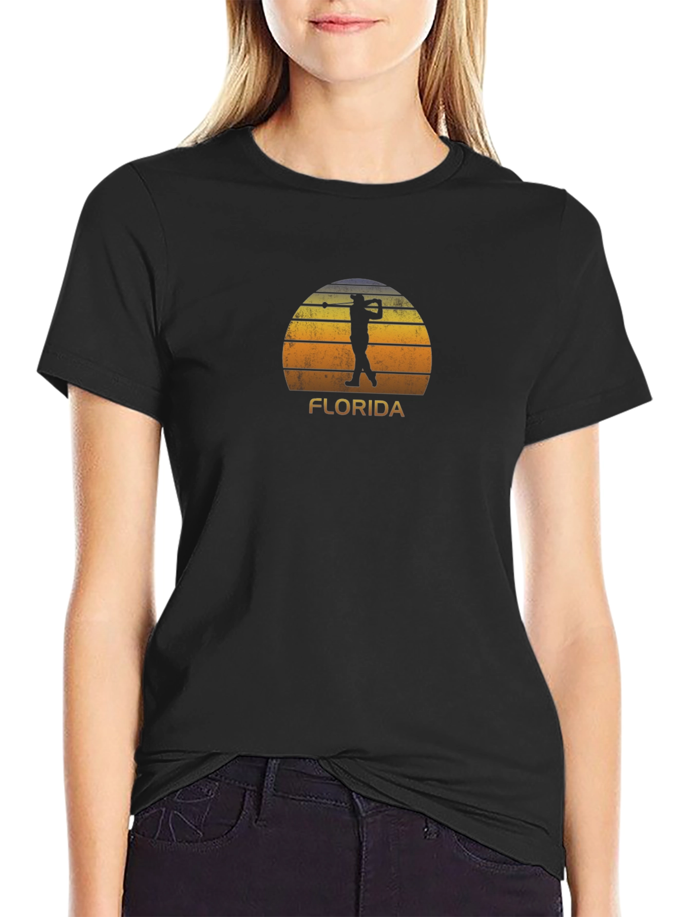 Florida Golf Silhouette Retro T-Shirt