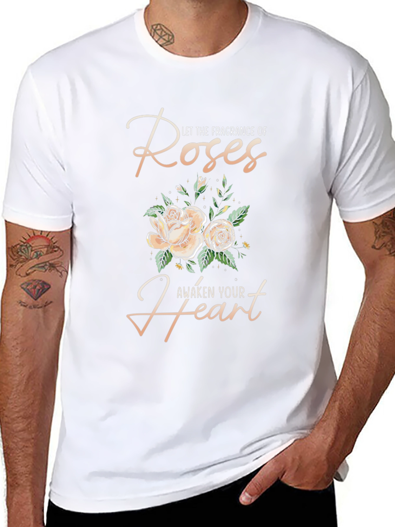 Roses Fragrance Graphic T-Shirt for Men