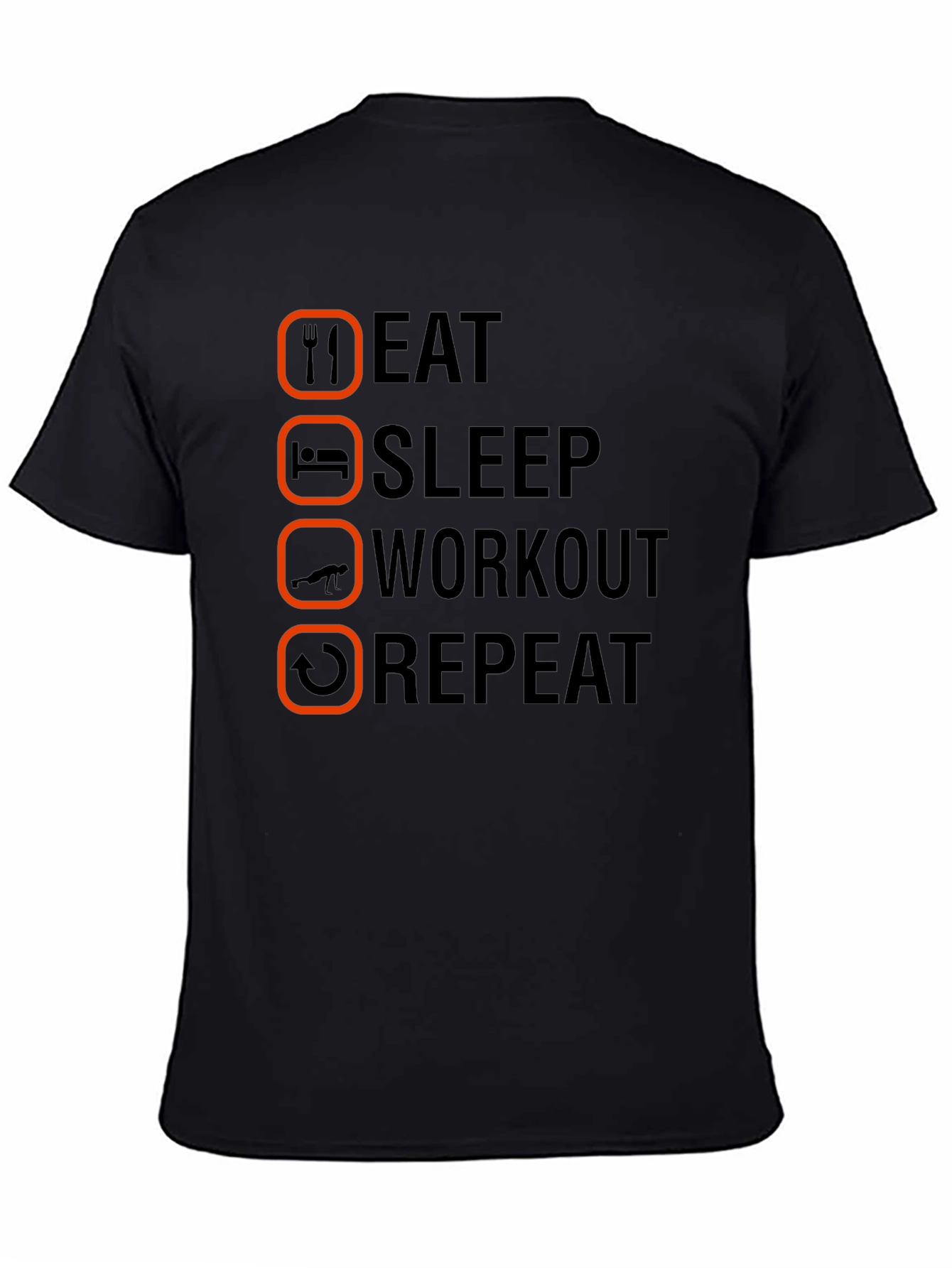 Eat Sleep Workout Repeat Graphic Tee