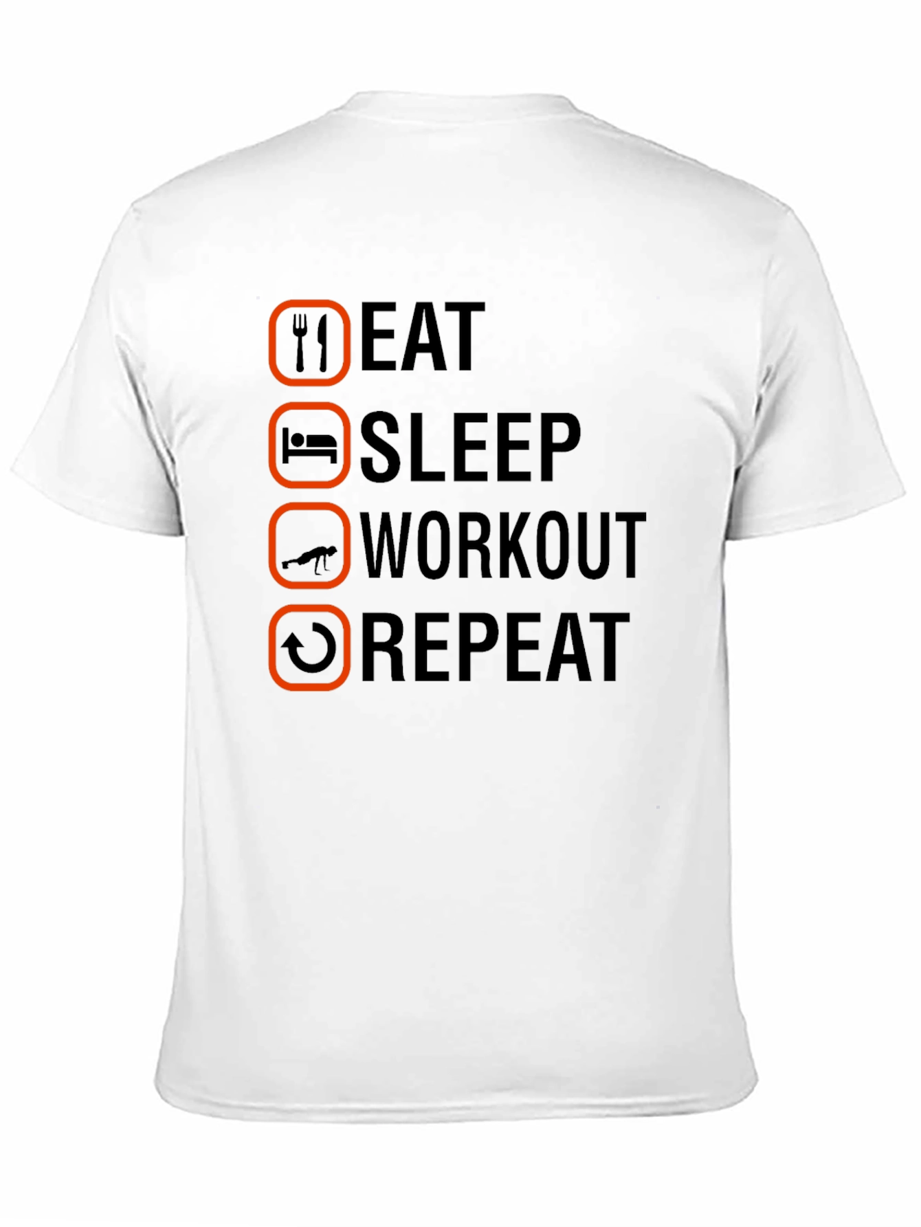 Eat Sleep Workout Repeat Graphic Tee