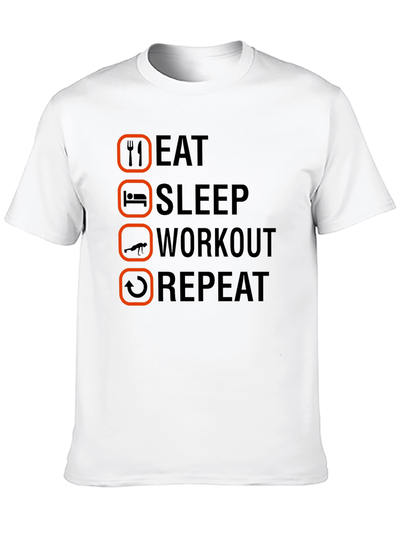 Eat Sleep Workout Repeat Graphic Tee