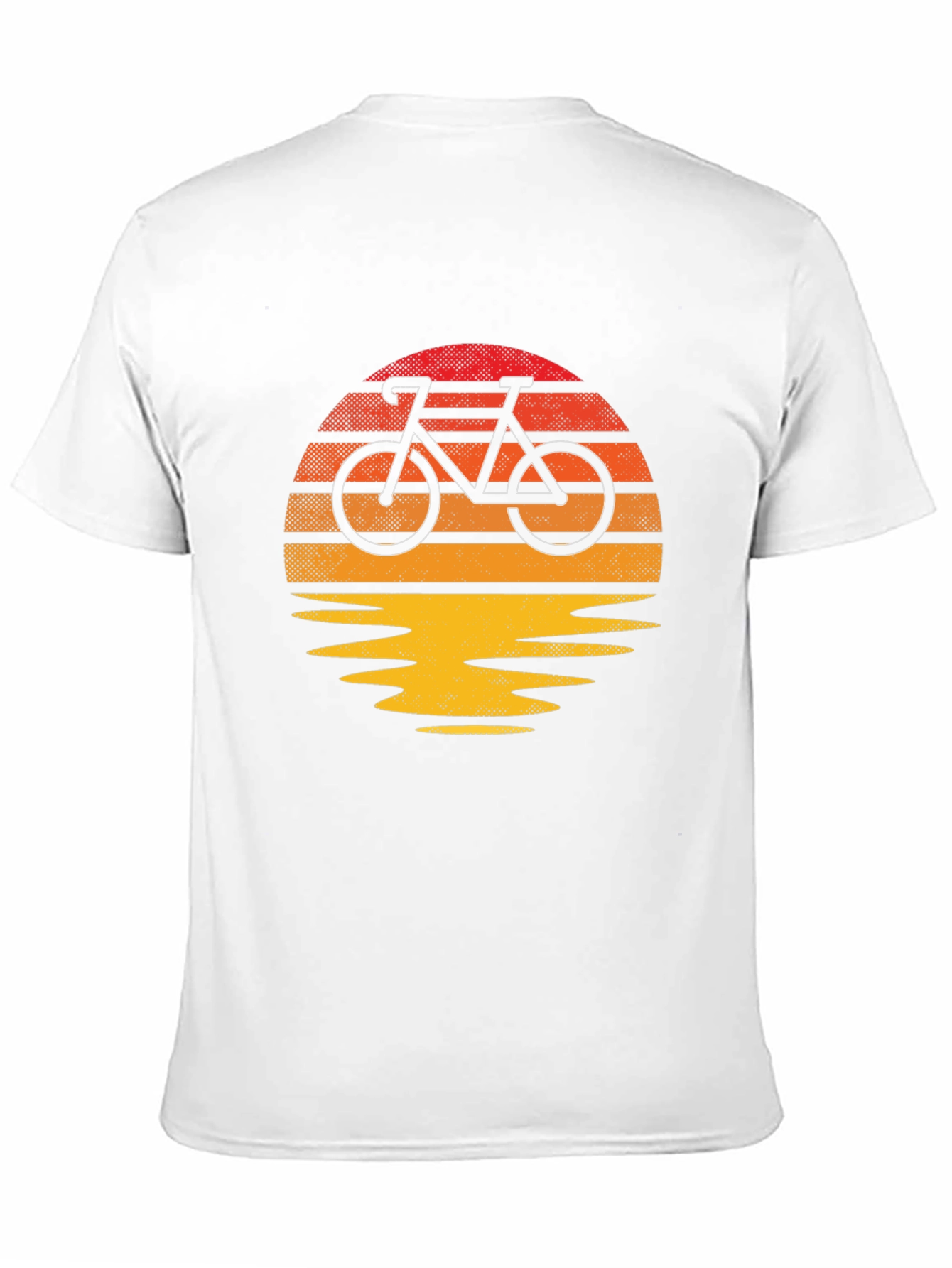 Retro Sunset Bicycle Graphic T-Shirt - Black
