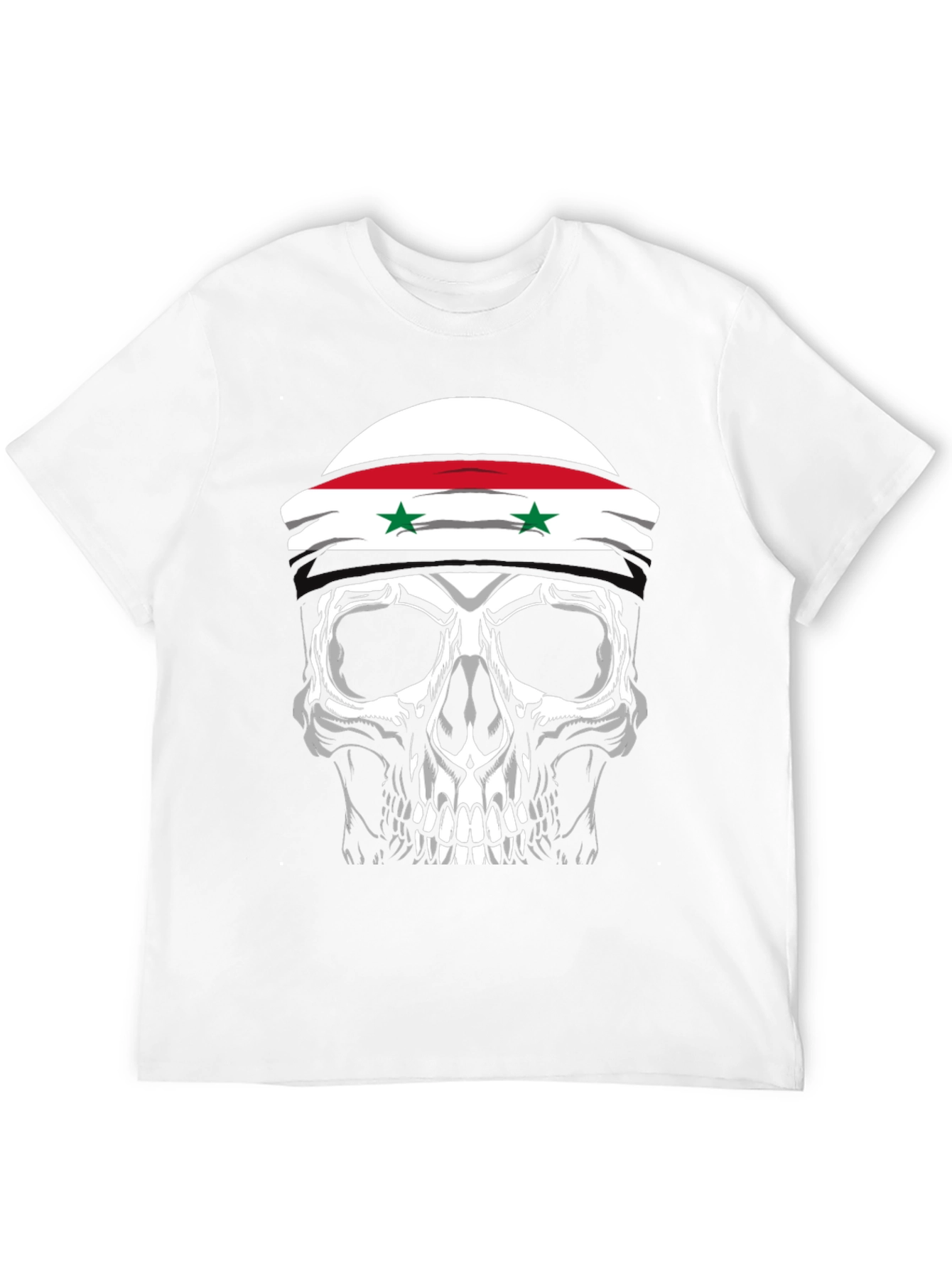 Skull Syria Flag T-Shirt - Graphic Tee