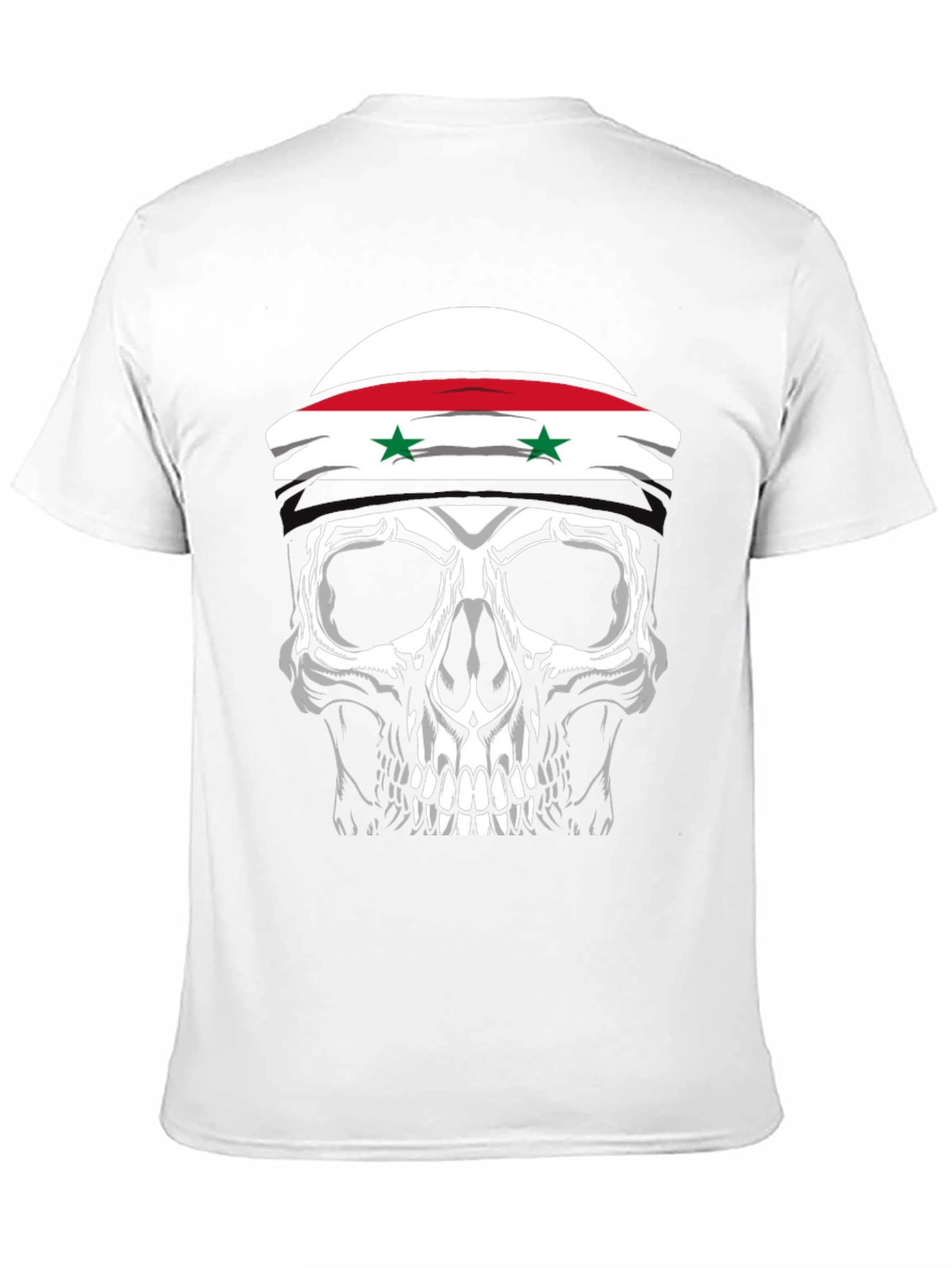 Skull Syria Flag T-Shirt - Graphic Tee