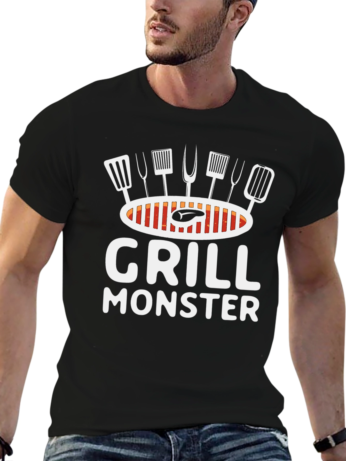Grill Monster T-Shirt - BBQ Cookout Tee
