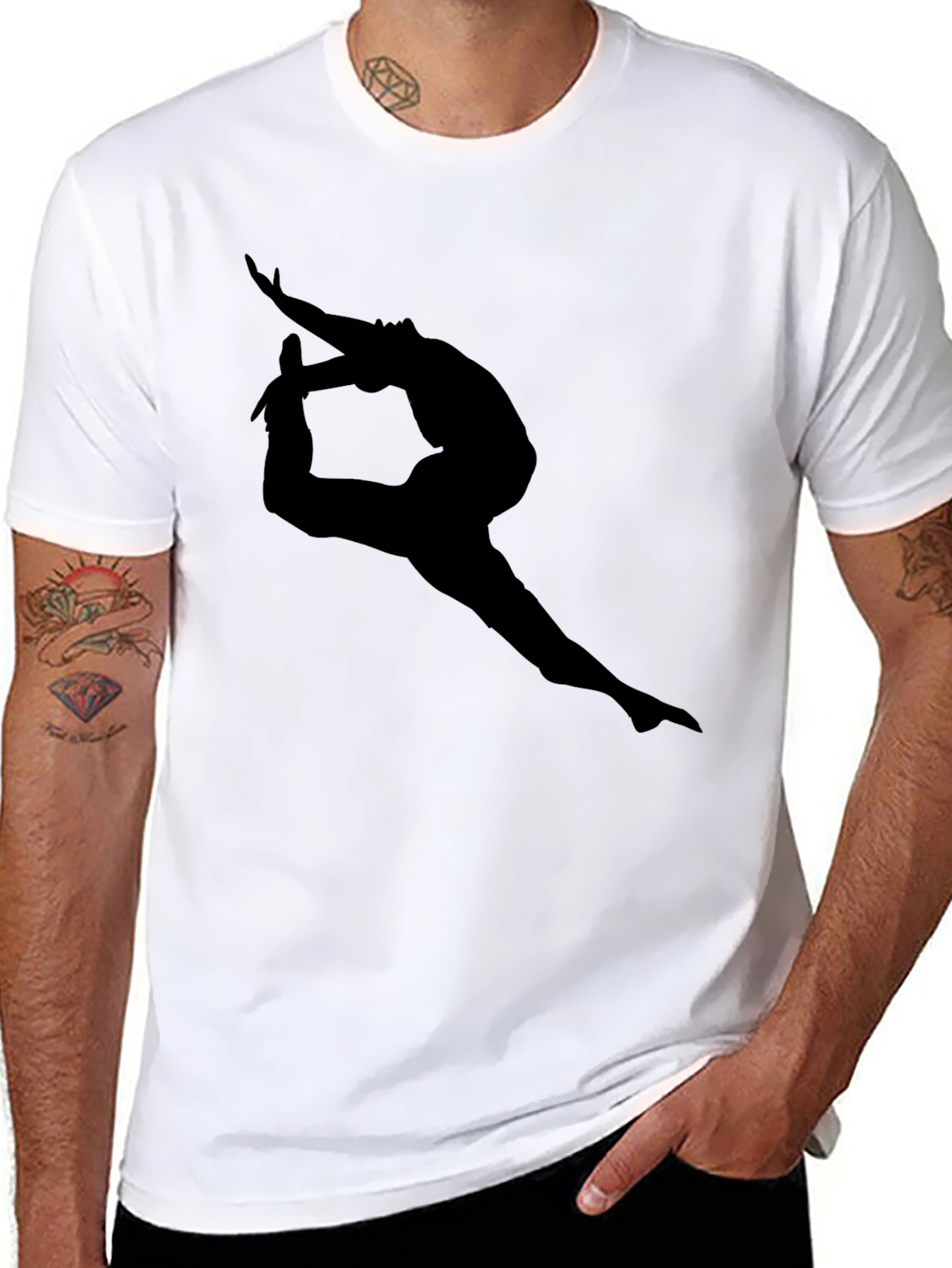 Yoga Silhouette Black T-Shirt