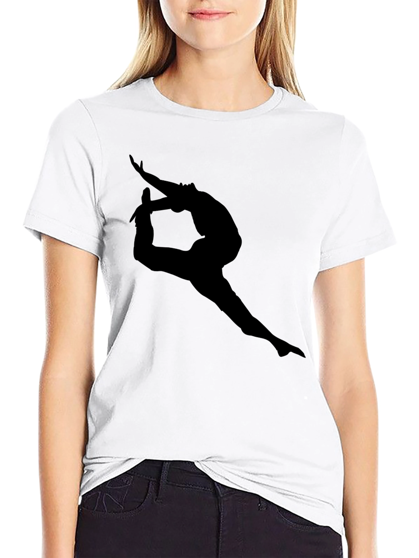 Yoga Silhouette Black T-Shirt