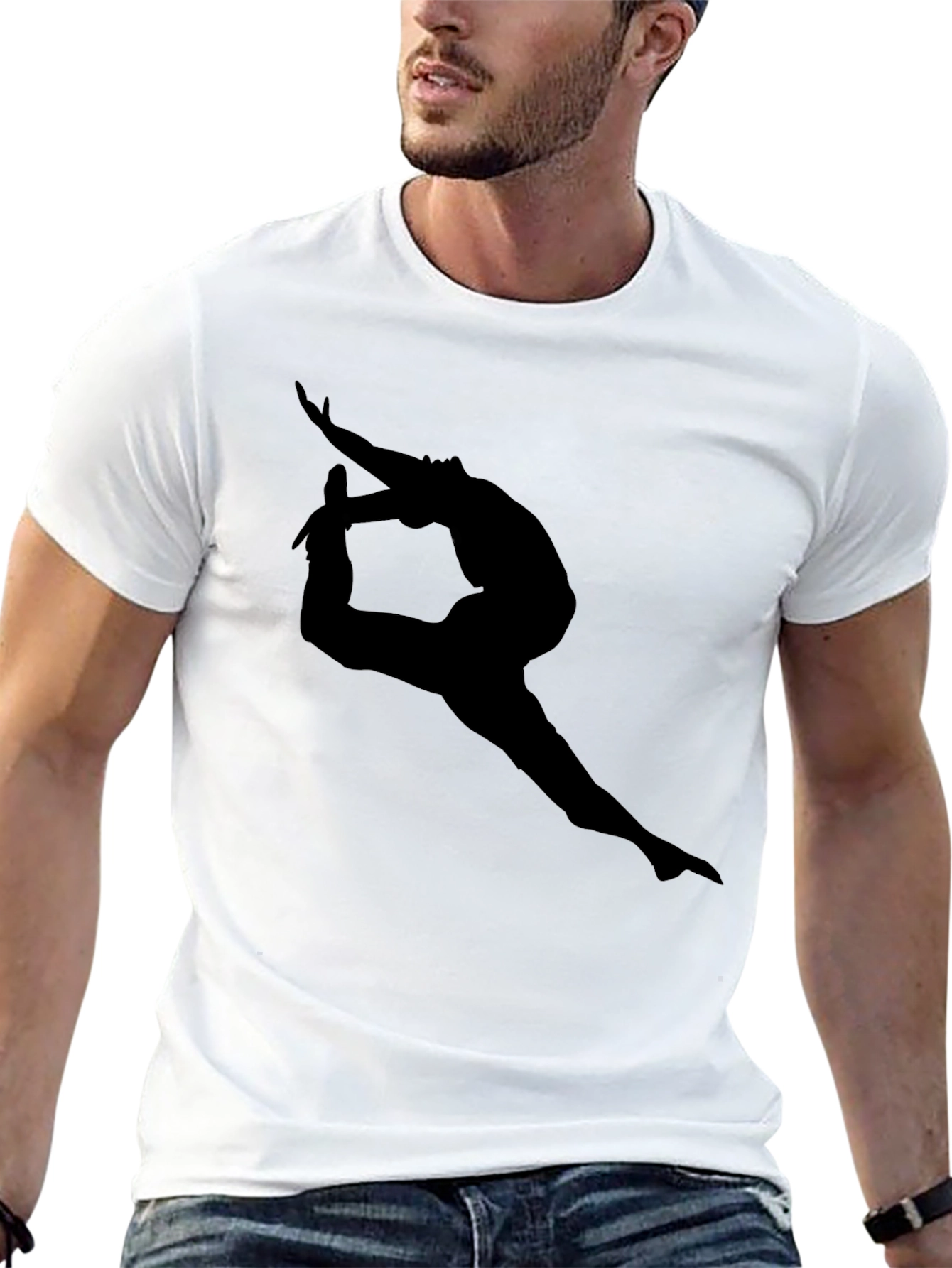 Yoga Silhouette Black T-Shirt