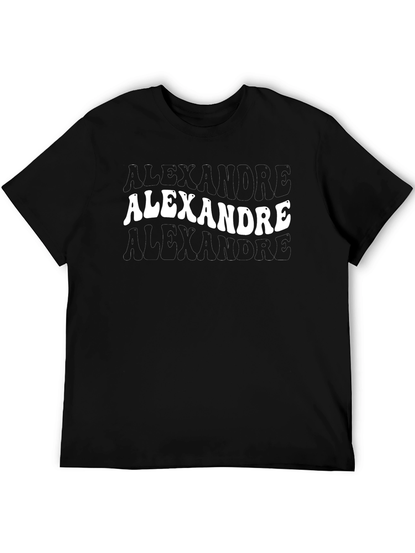 Alexandre Graphic Tee - Black Cotton Casual Shirt