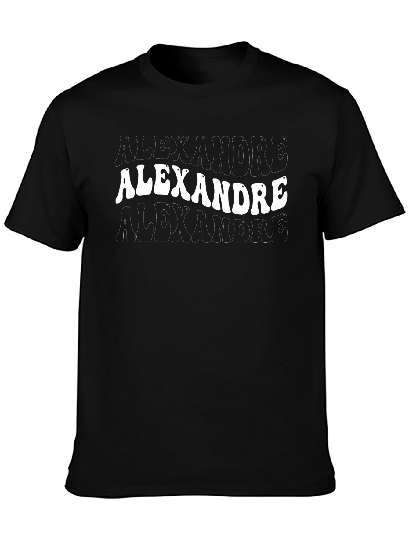 Alexandre Graphic Tee - Black Cotton Casual Shirt