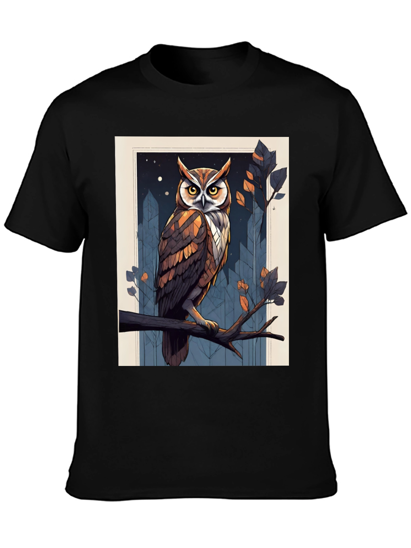 Owl Graphic Print T-Shirt - Mens Fashion Tee