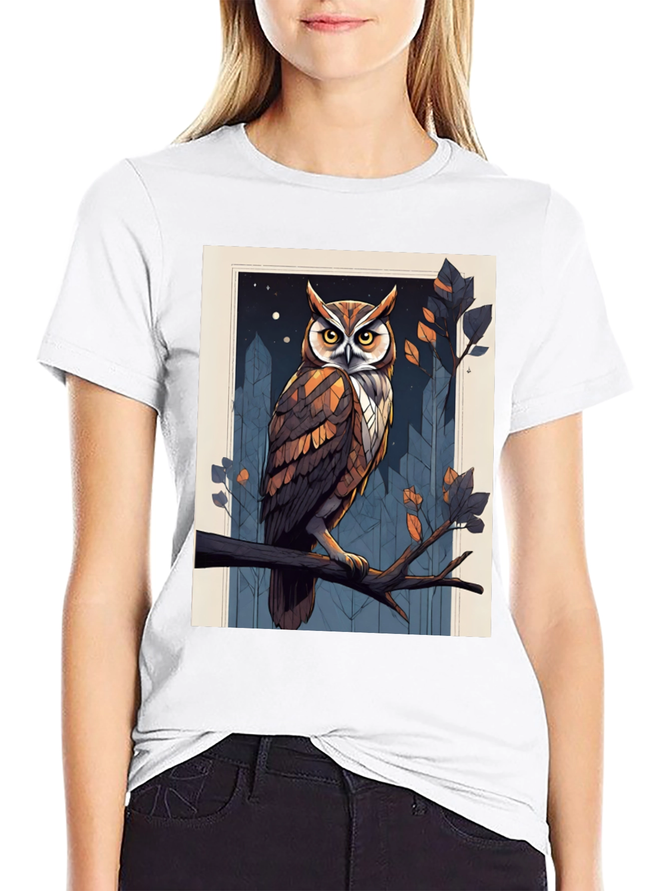 Owl Graphic Print T-Shirt - Mens Fashion Tee