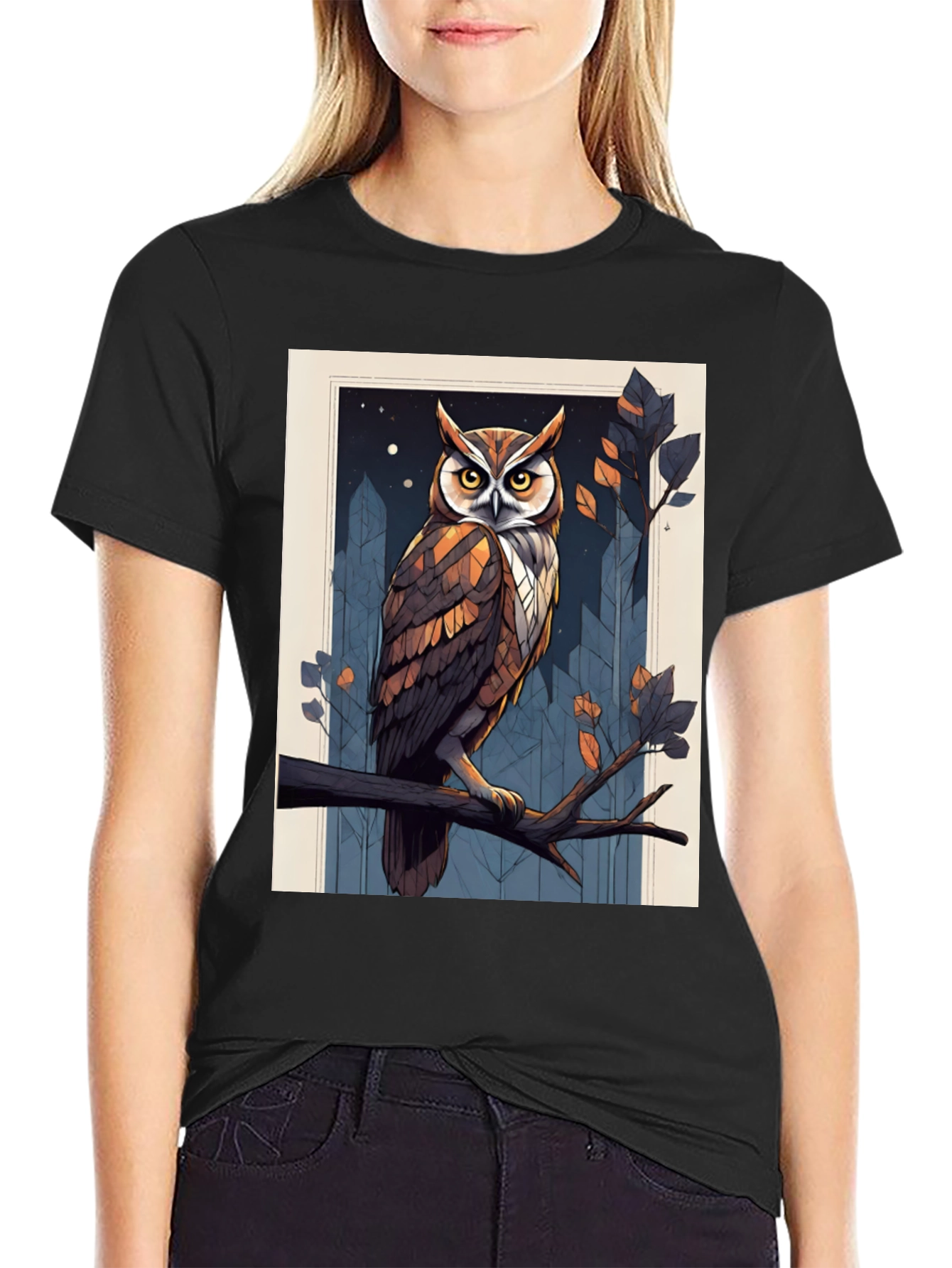 Owl Graphic Print T-Shirt - Mens Fashion Tee