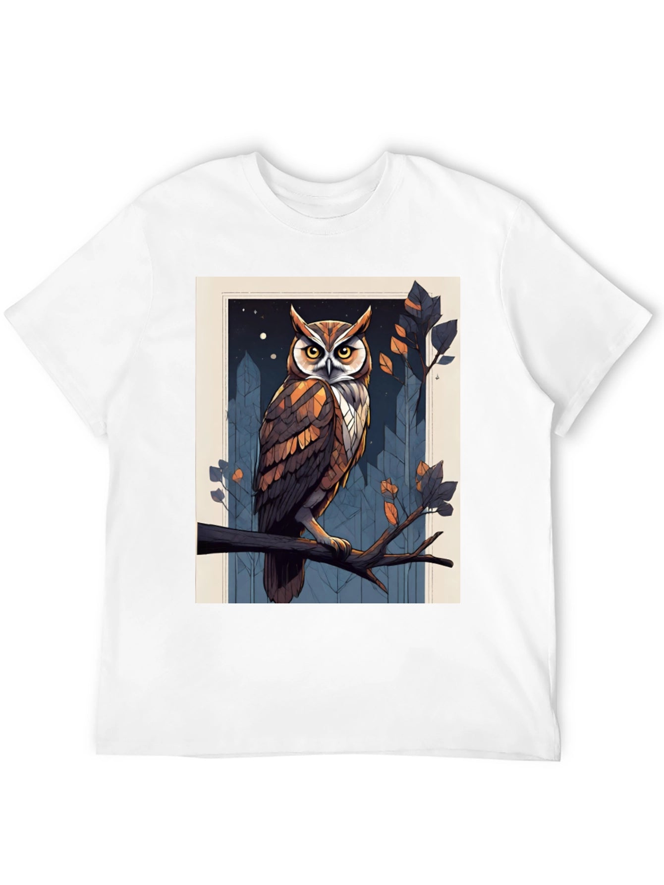 Owl Graphic Print T-Shirt - Mens Fashion Tee