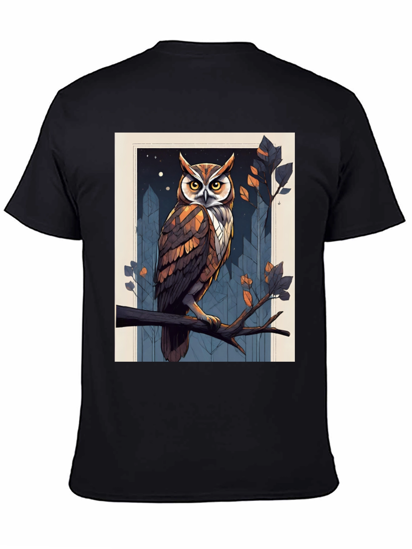 Owl Graphic Print T-Shirt - Mens Fashion Tee