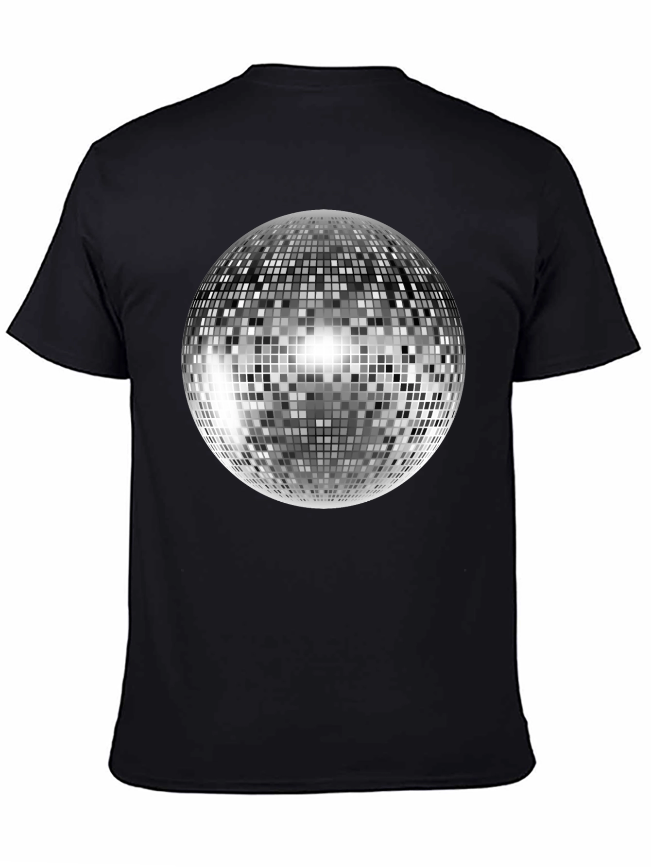 Disco Ball T-Shirt - Black Cotton Tee