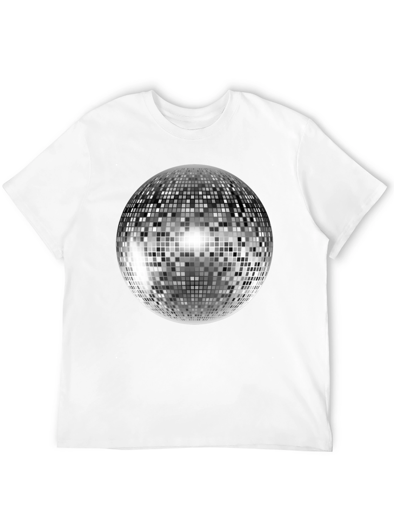 Disco Ball T-Shirt - Black Cotton Tee