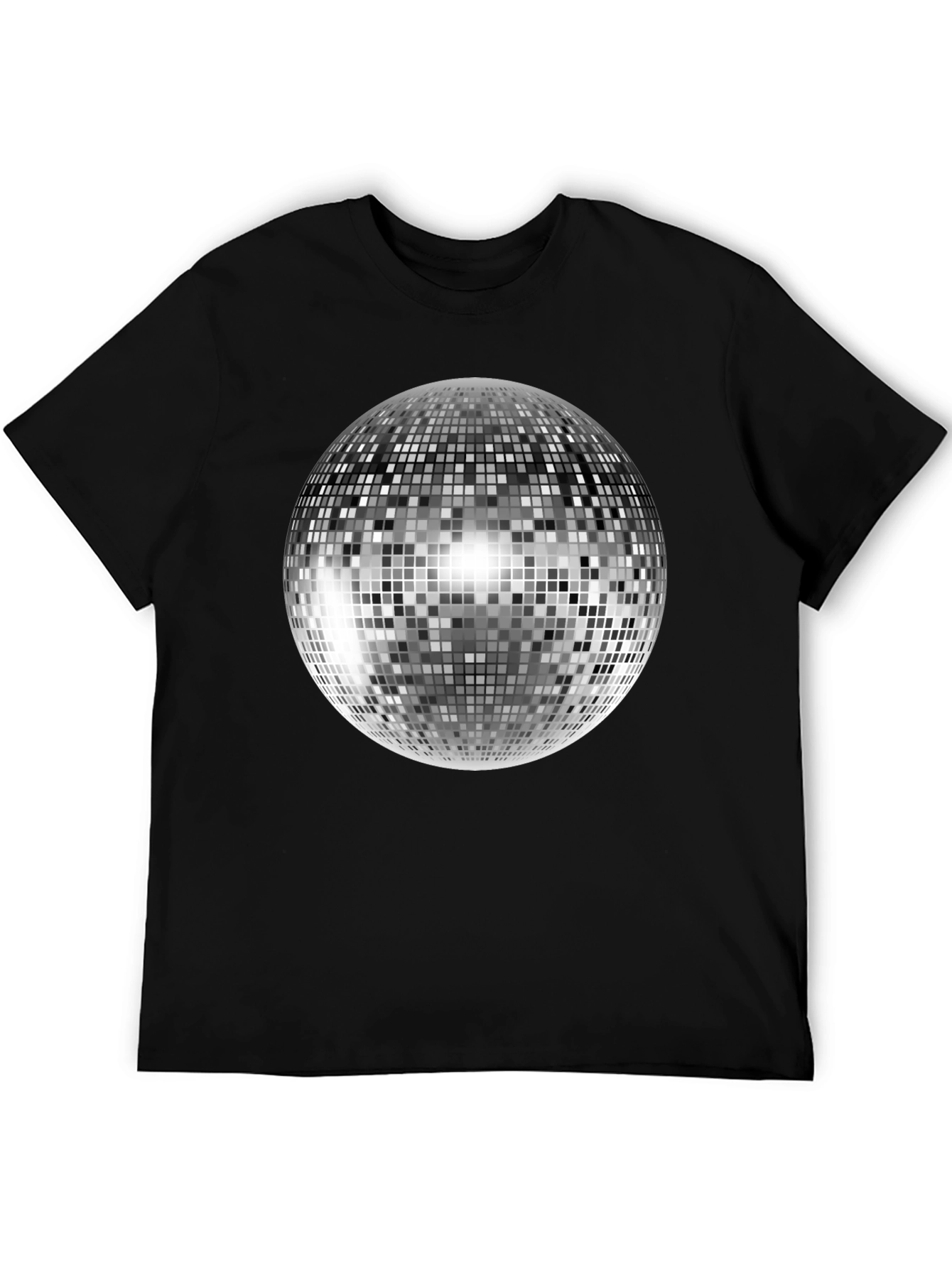 Disco Ball T-Shirt - Black Cotton Tee