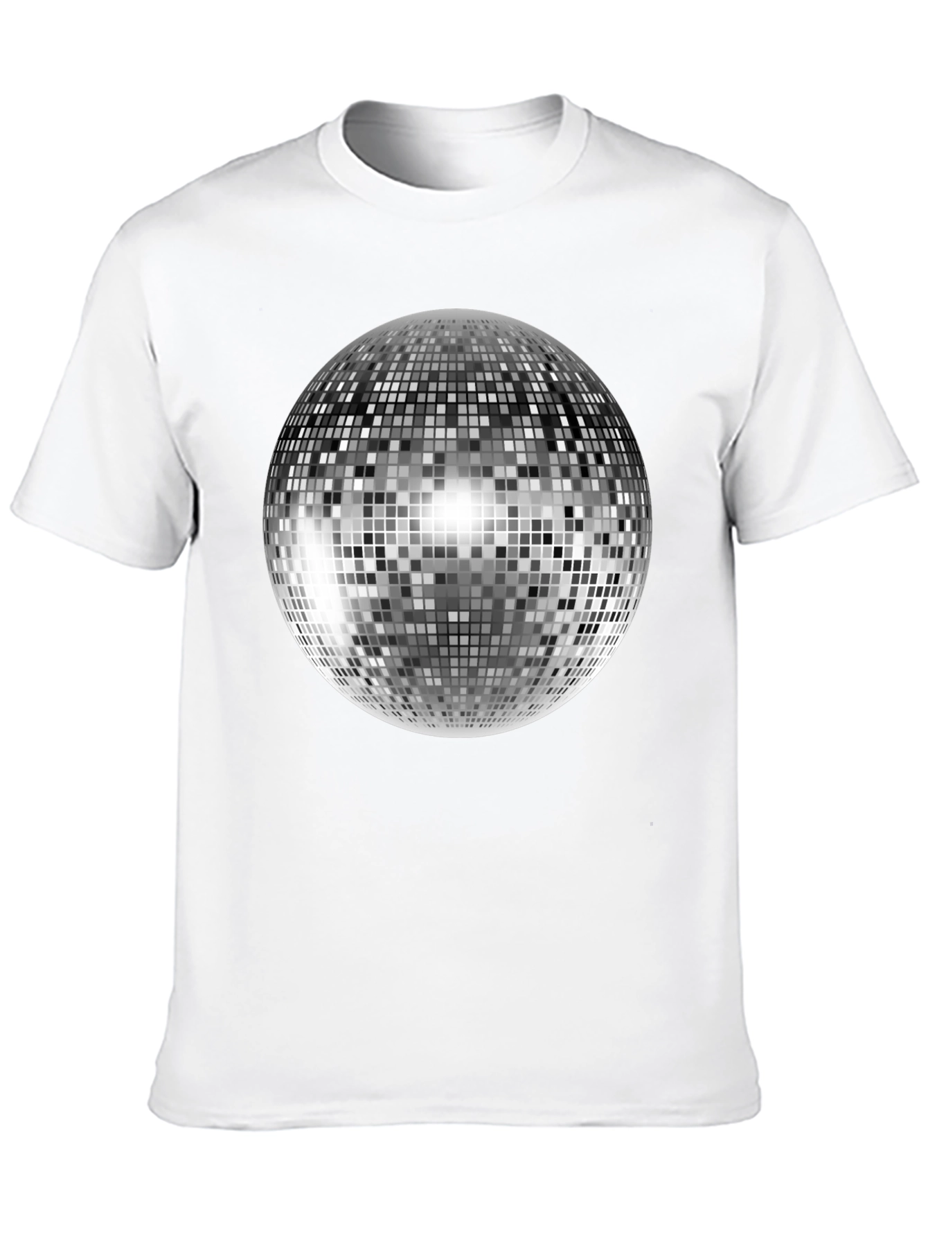 Disco Ball T-Shirt - Black Cotton Tee