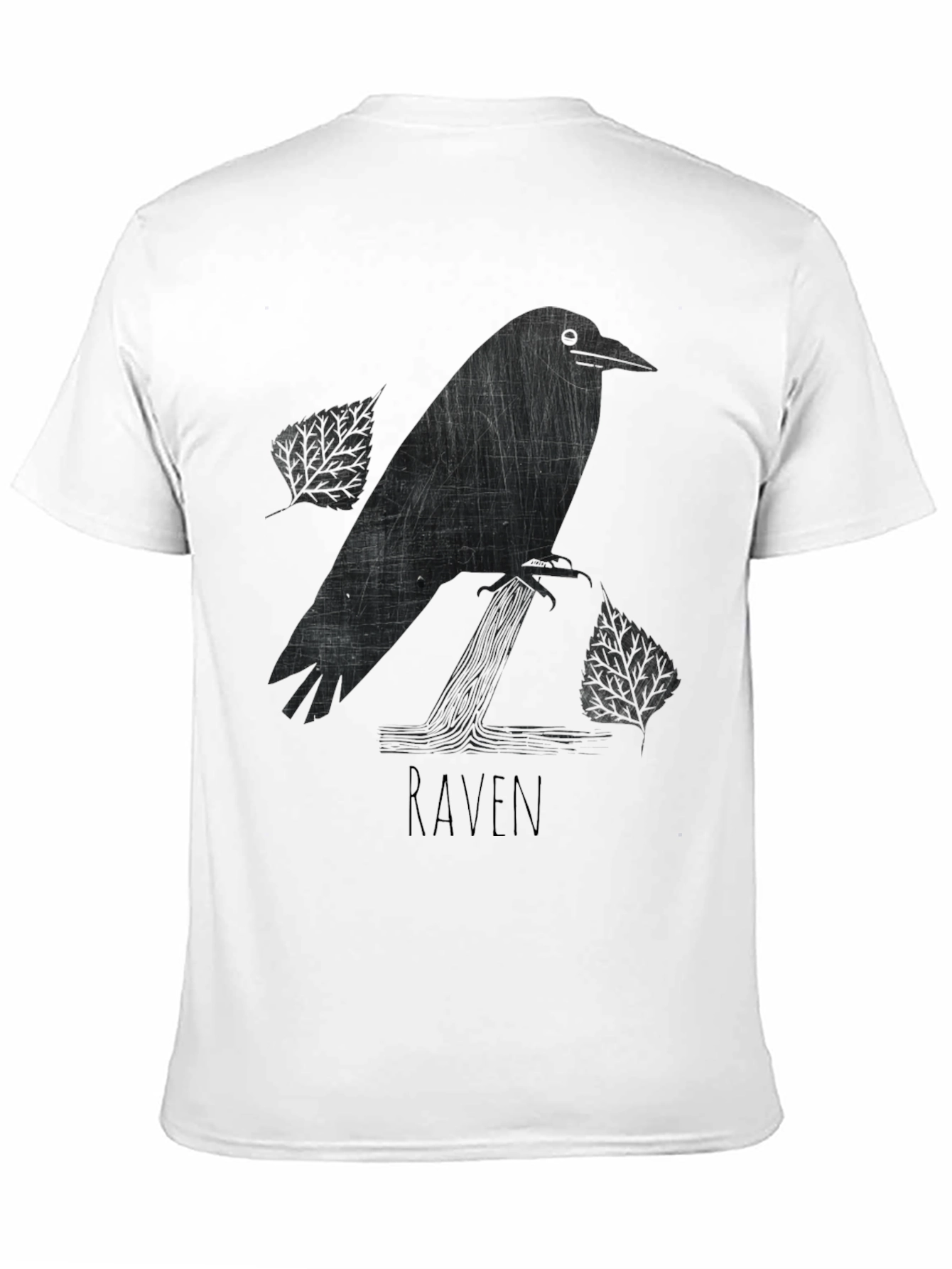 Raven Graphic Tee - Stylish Black Cotton Shirt