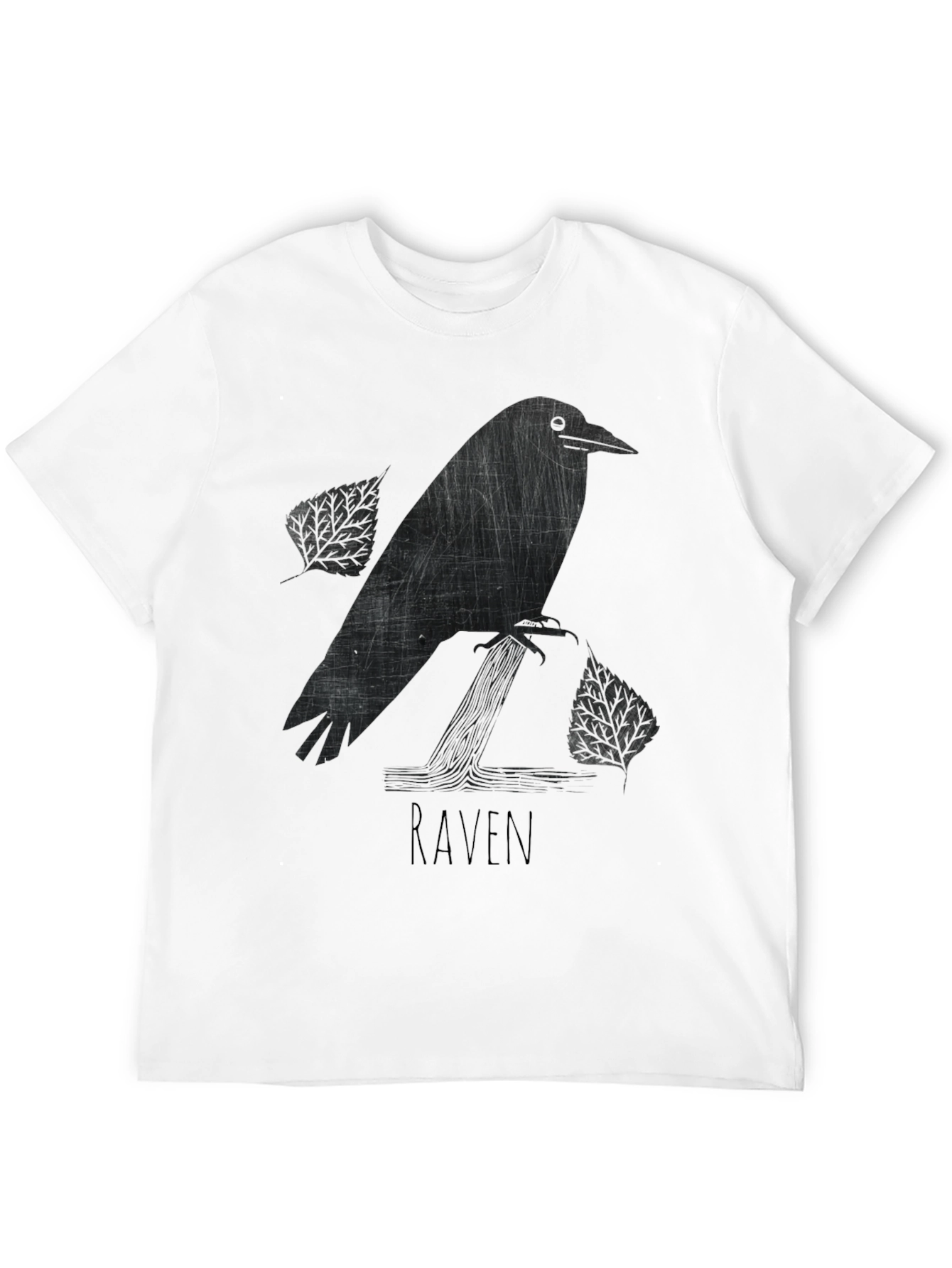 Raven Graphic Tee - Stylish Black Cotton Shirt