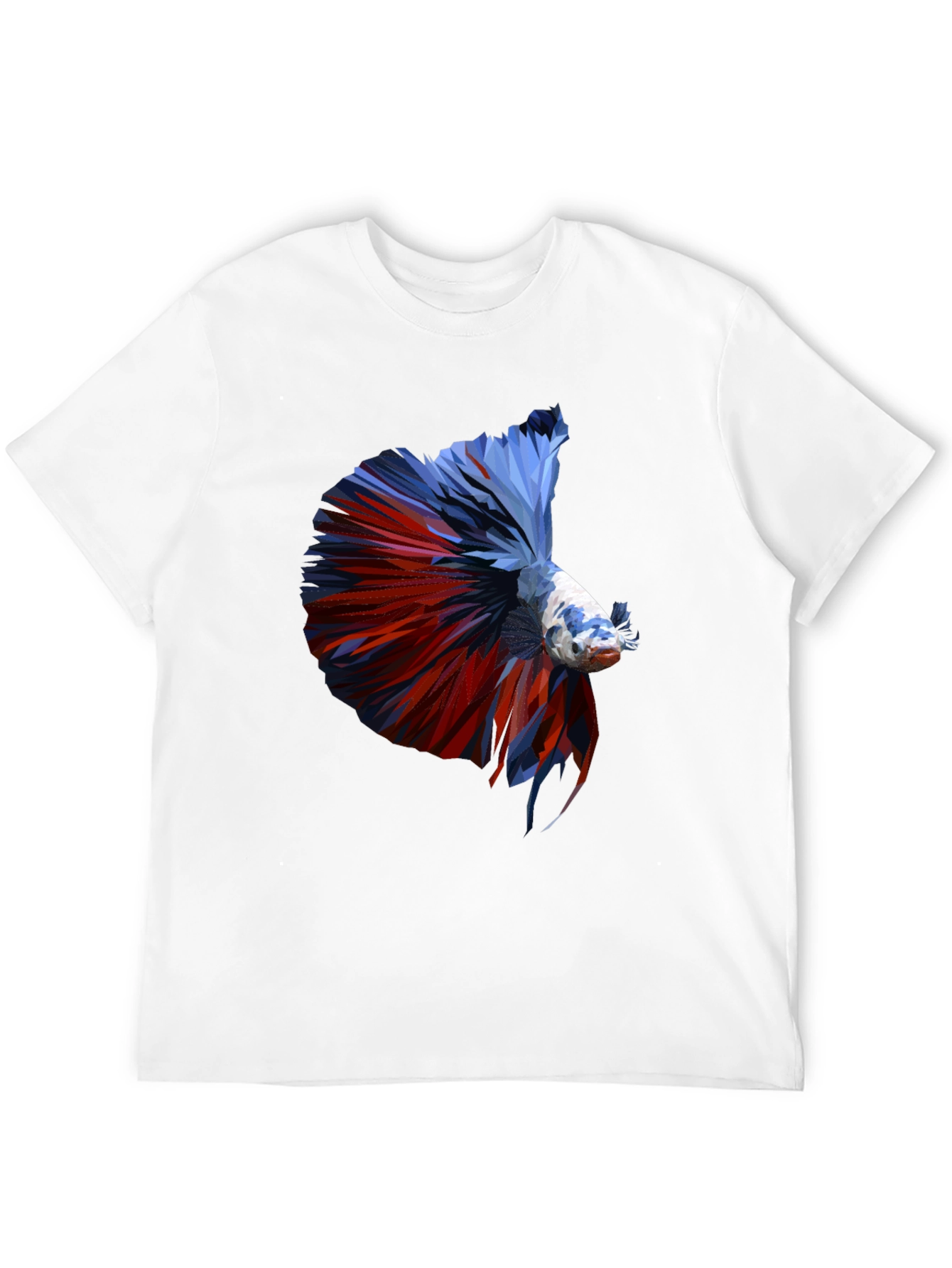 Geometric Betta Fish Graphic Print T-Shirt