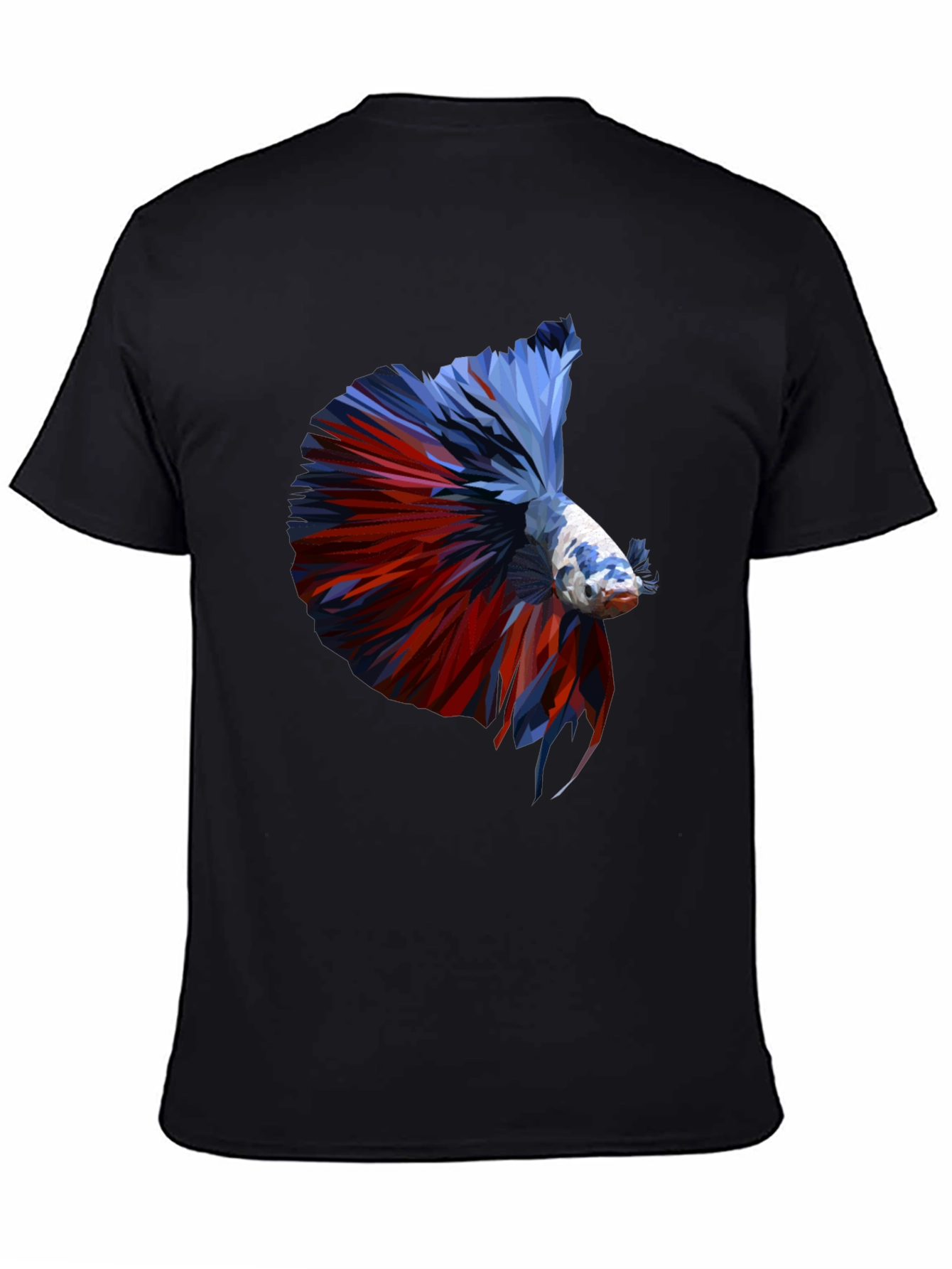 Geometric Betta Fish Graphic Print T-Shirt