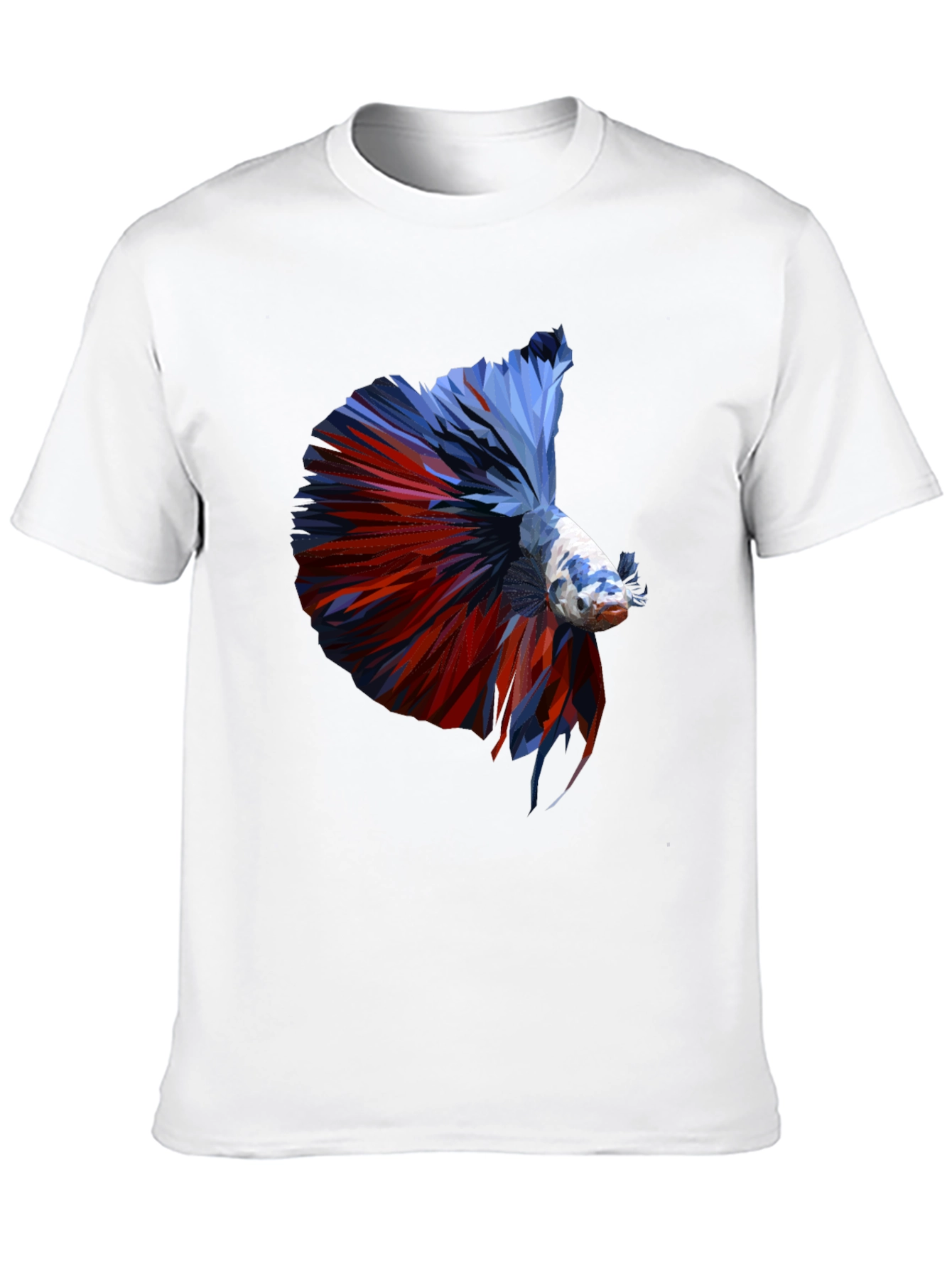 Geometric Betta Fish Graphic Print T-Shirt