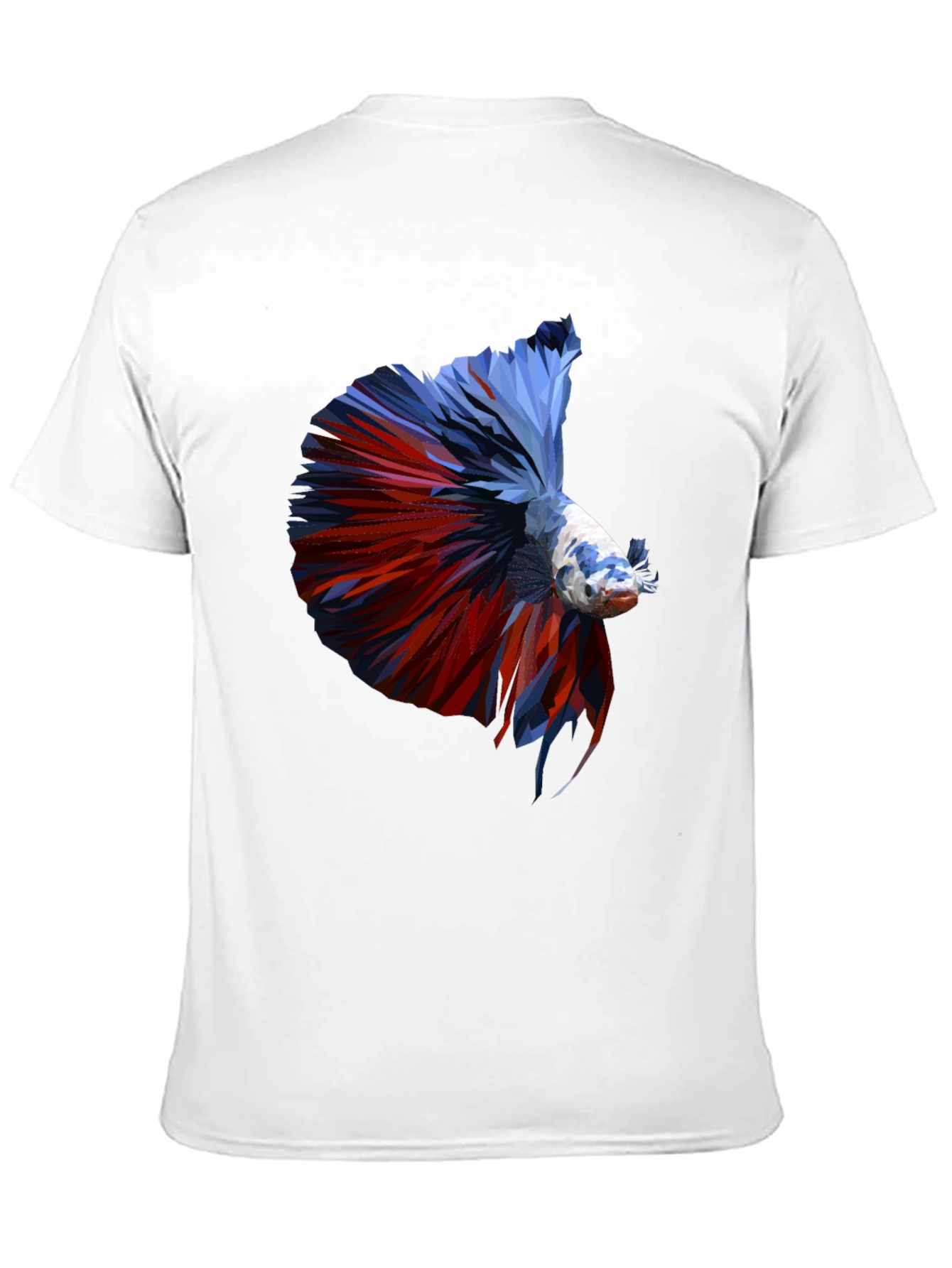 Geometric Betta Fish Graphic Print T-Shirt