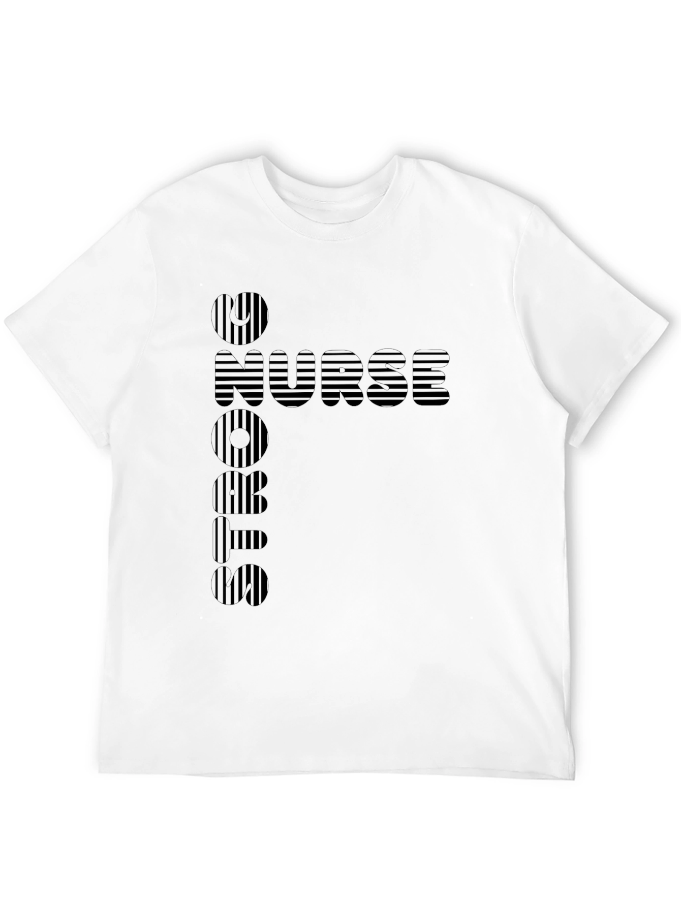 RN Nurse Striped Graphic Tee