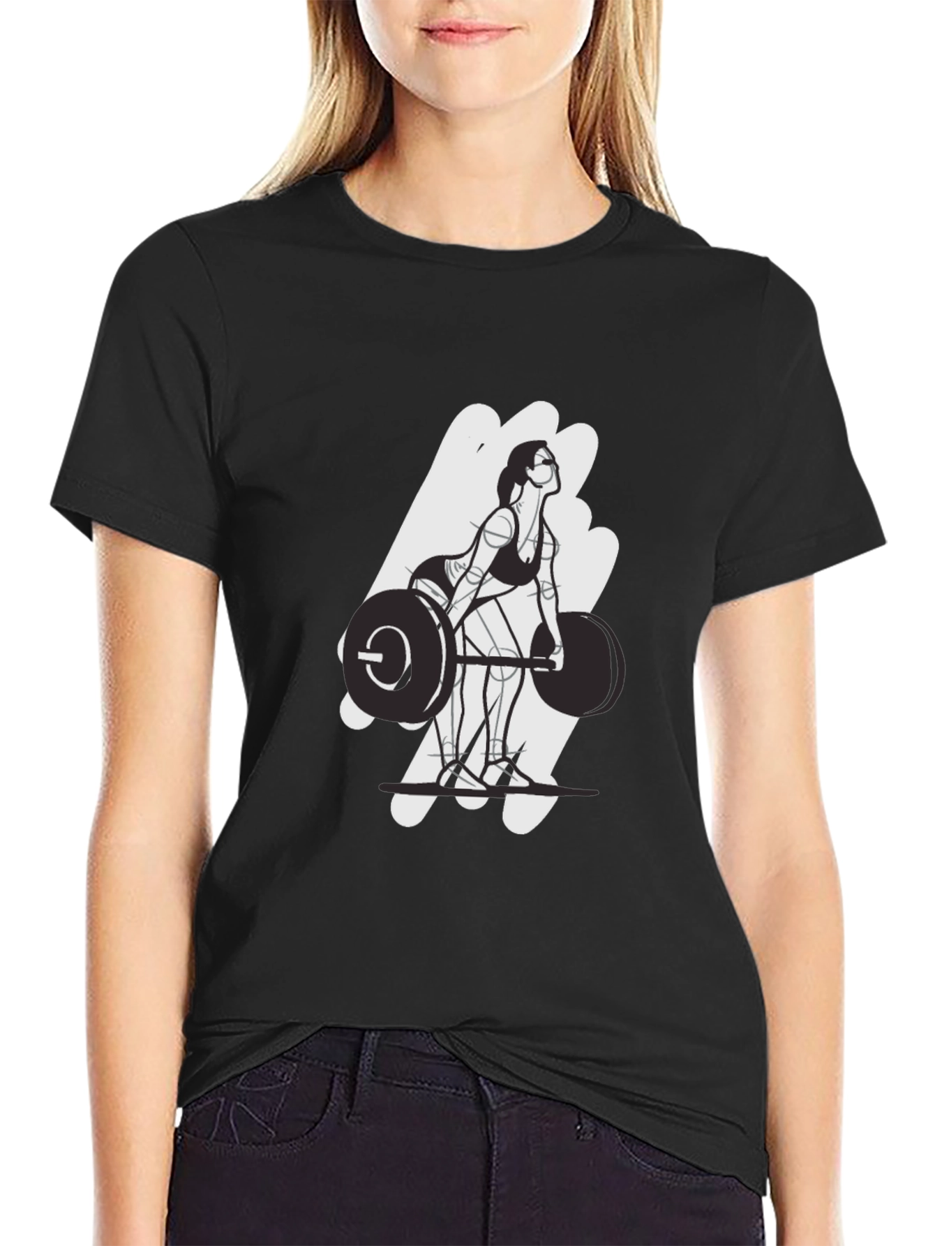 Weightlifting Womans Graphic Tee - Black