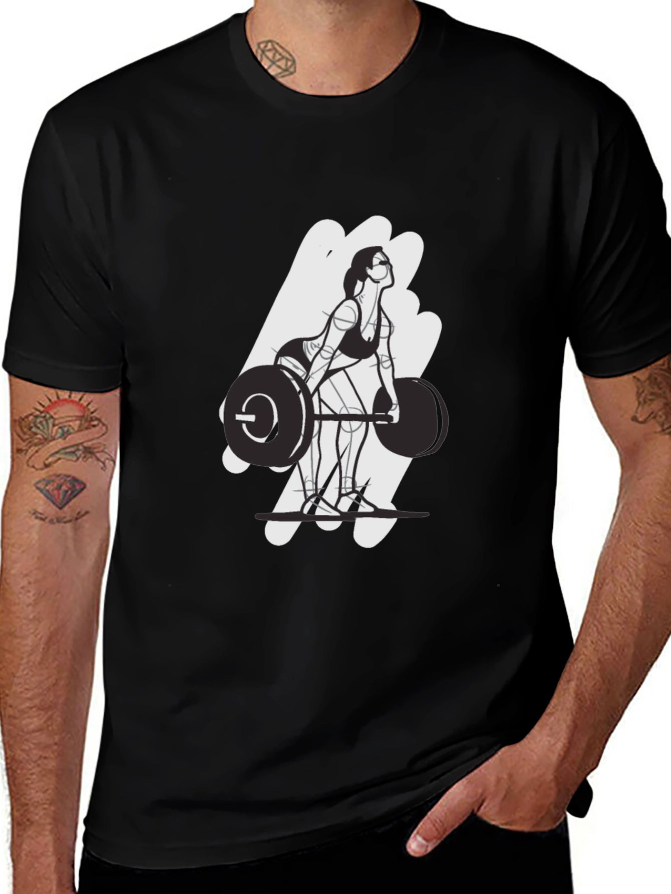 Weightlifting Womans Graphic Tee - Black