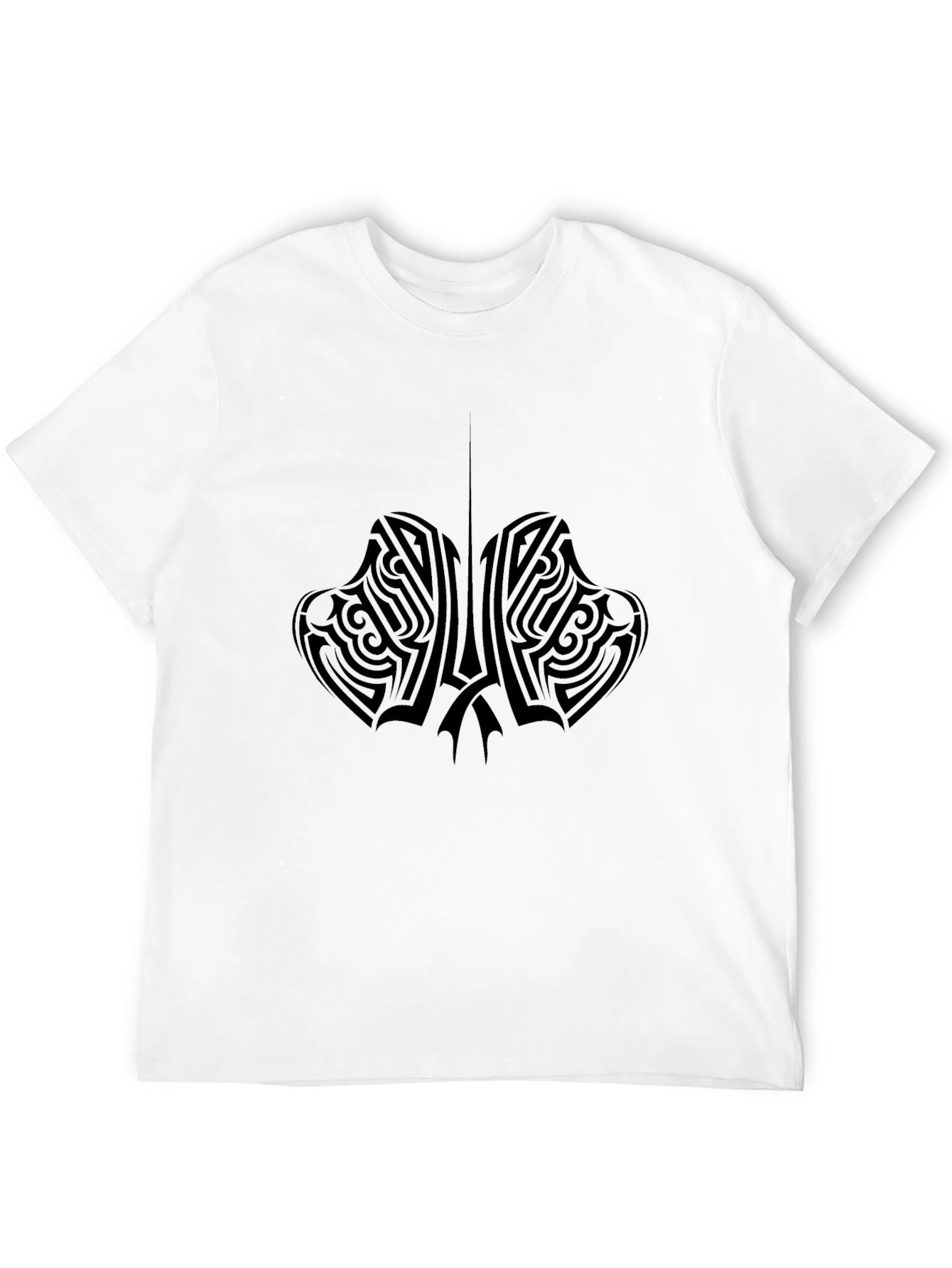 Tribal Tattoo Design Black T-Shirt for Men