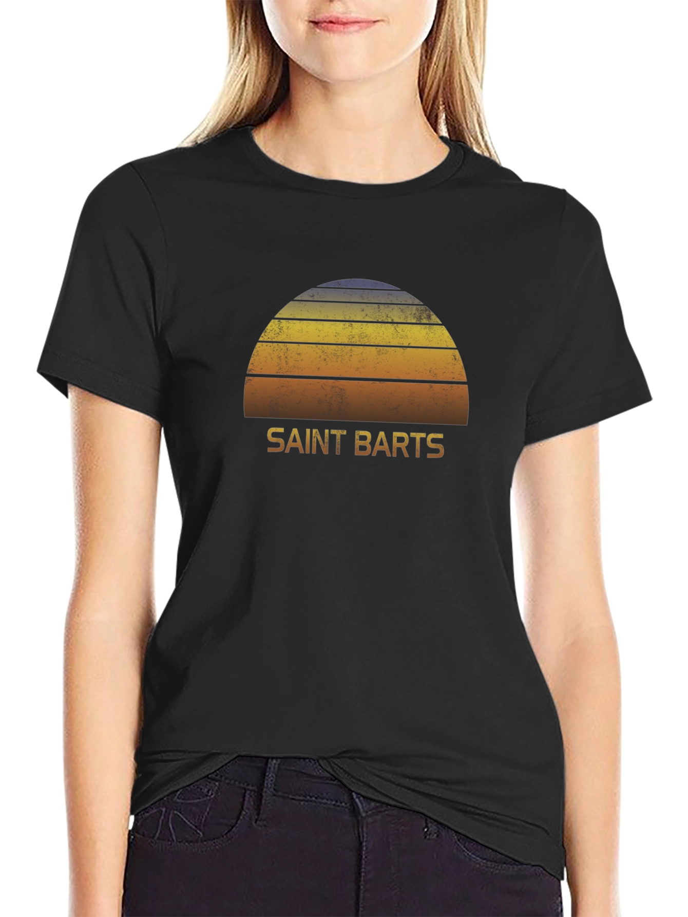 Saint Barts Retro Sunset Graphic Tee