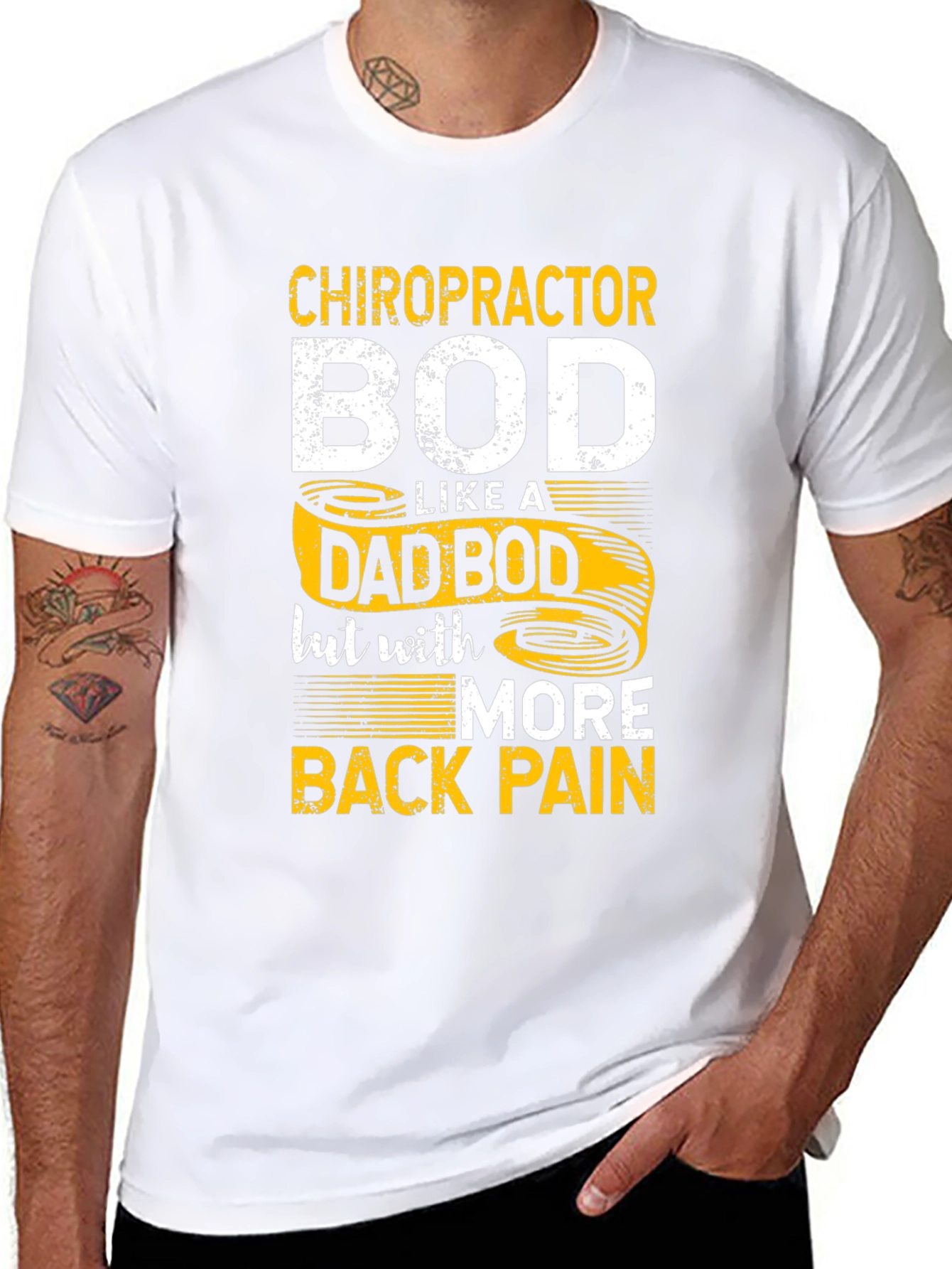 Chiropractor Dad Bod Graphic T-Shirt