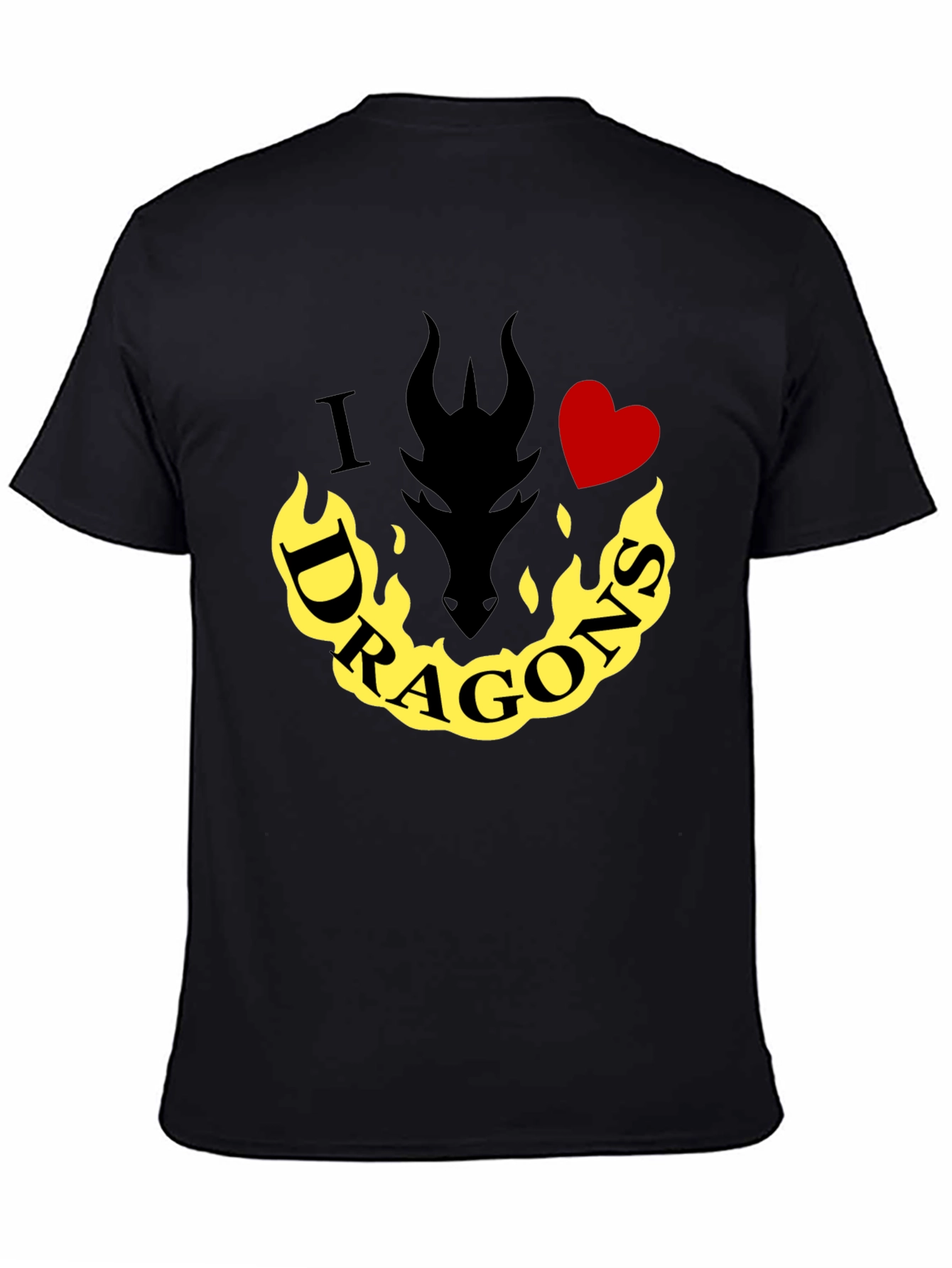 I Heart Dragons T-Shirt - Mens Black Tee