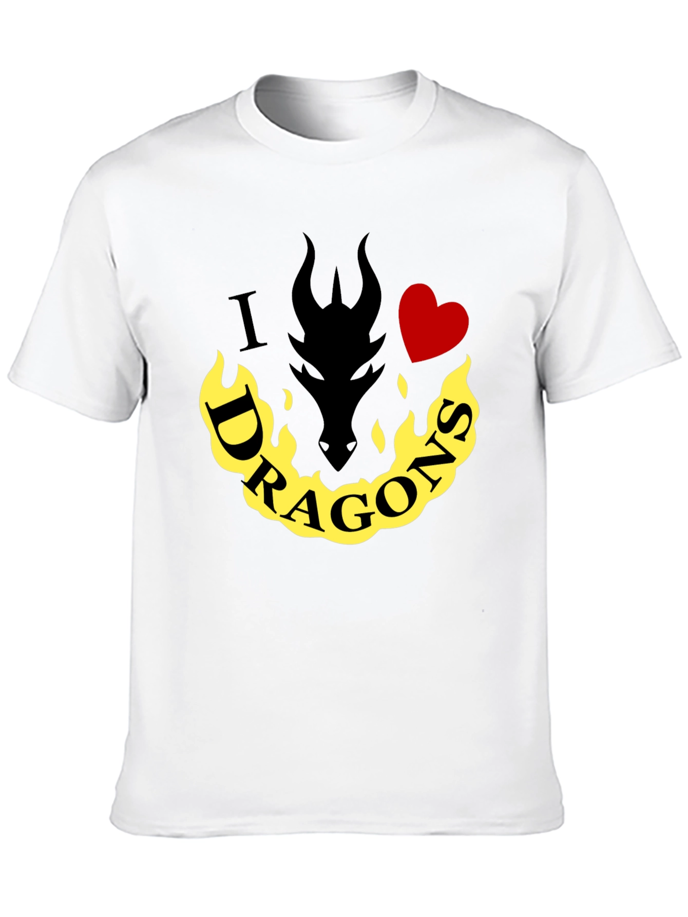 I Heart Dragons T-Shirt - Mens Black Tee