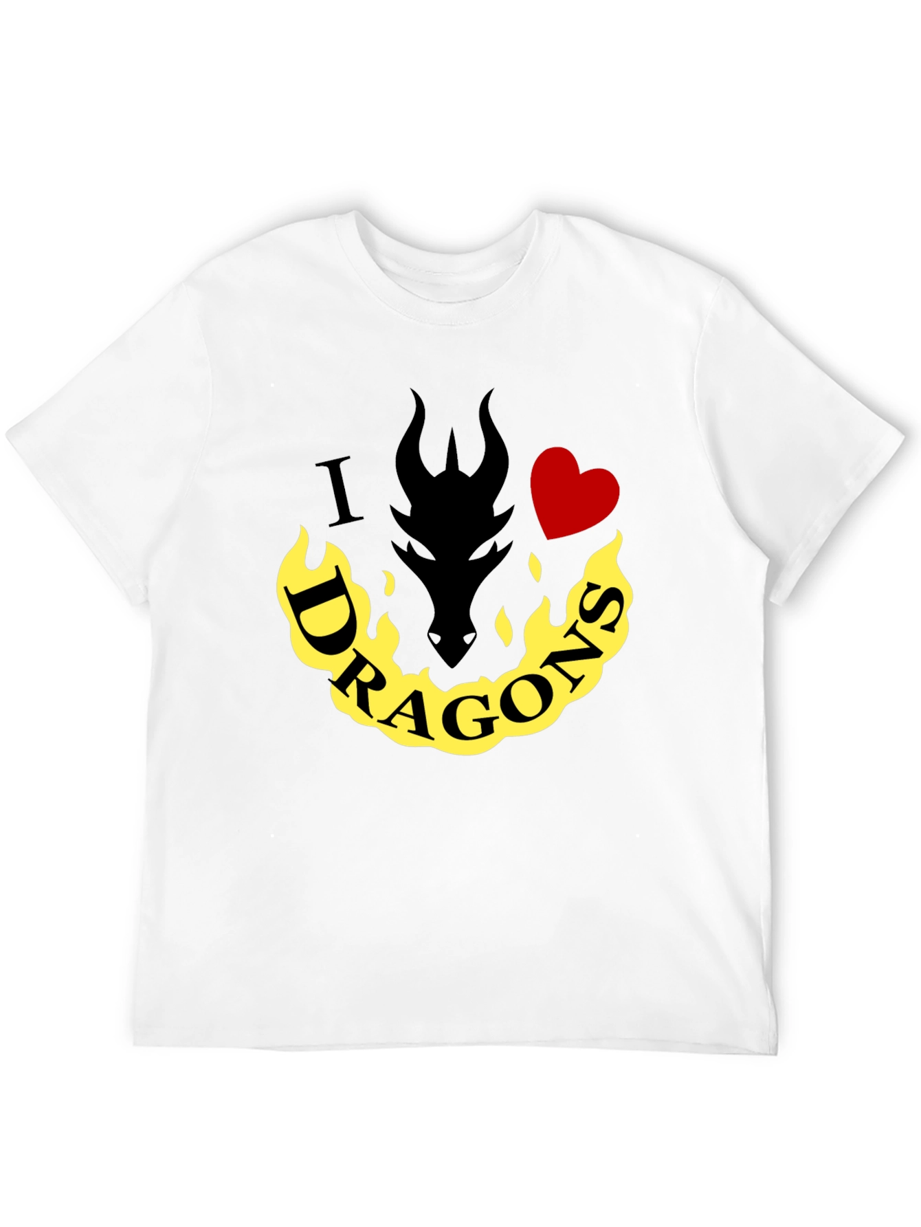 I Heart Dragons T-Shirt - Mens Black Tee