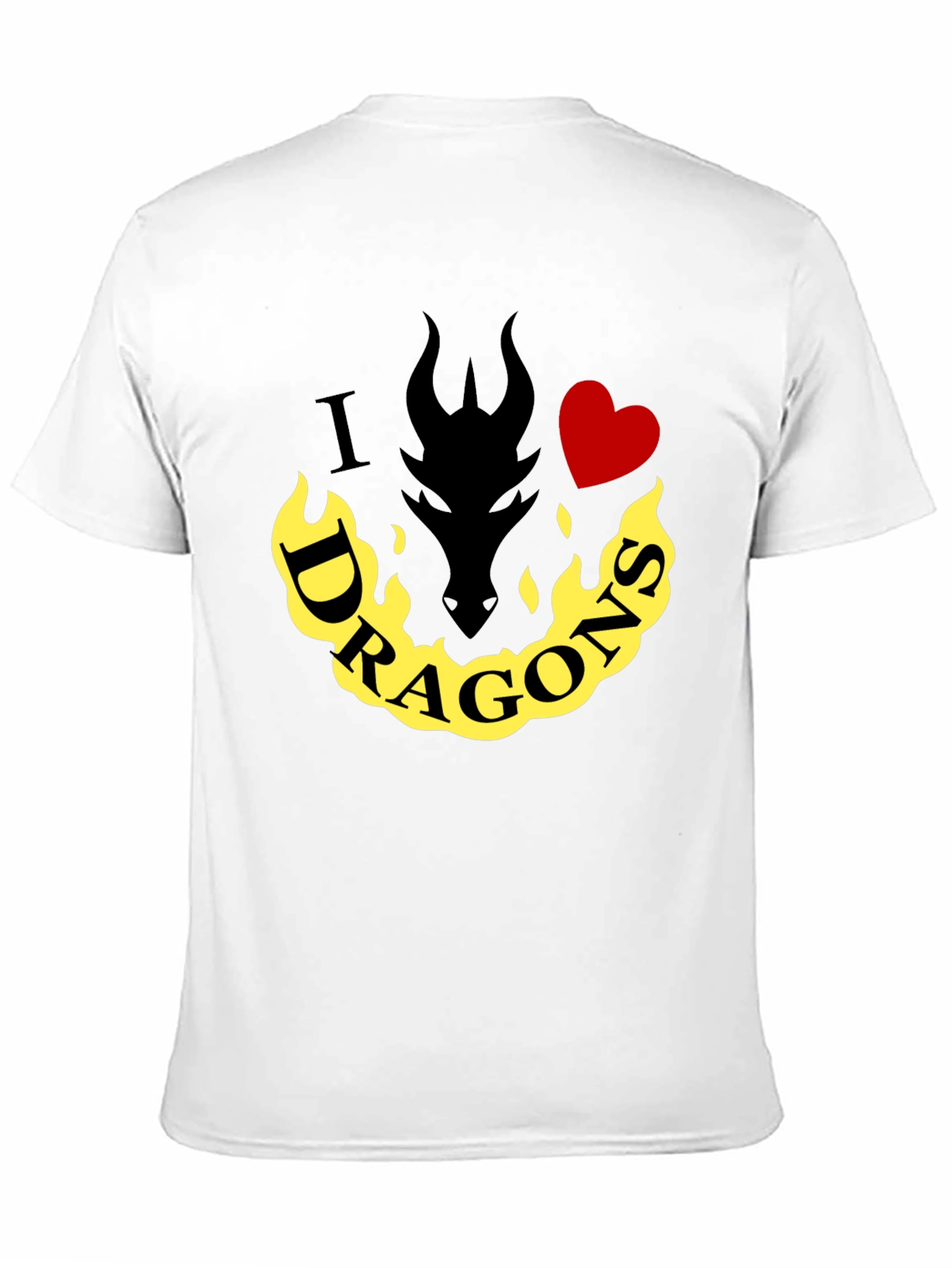 I Heart Dragons T-Shirt - Mens Black Tee