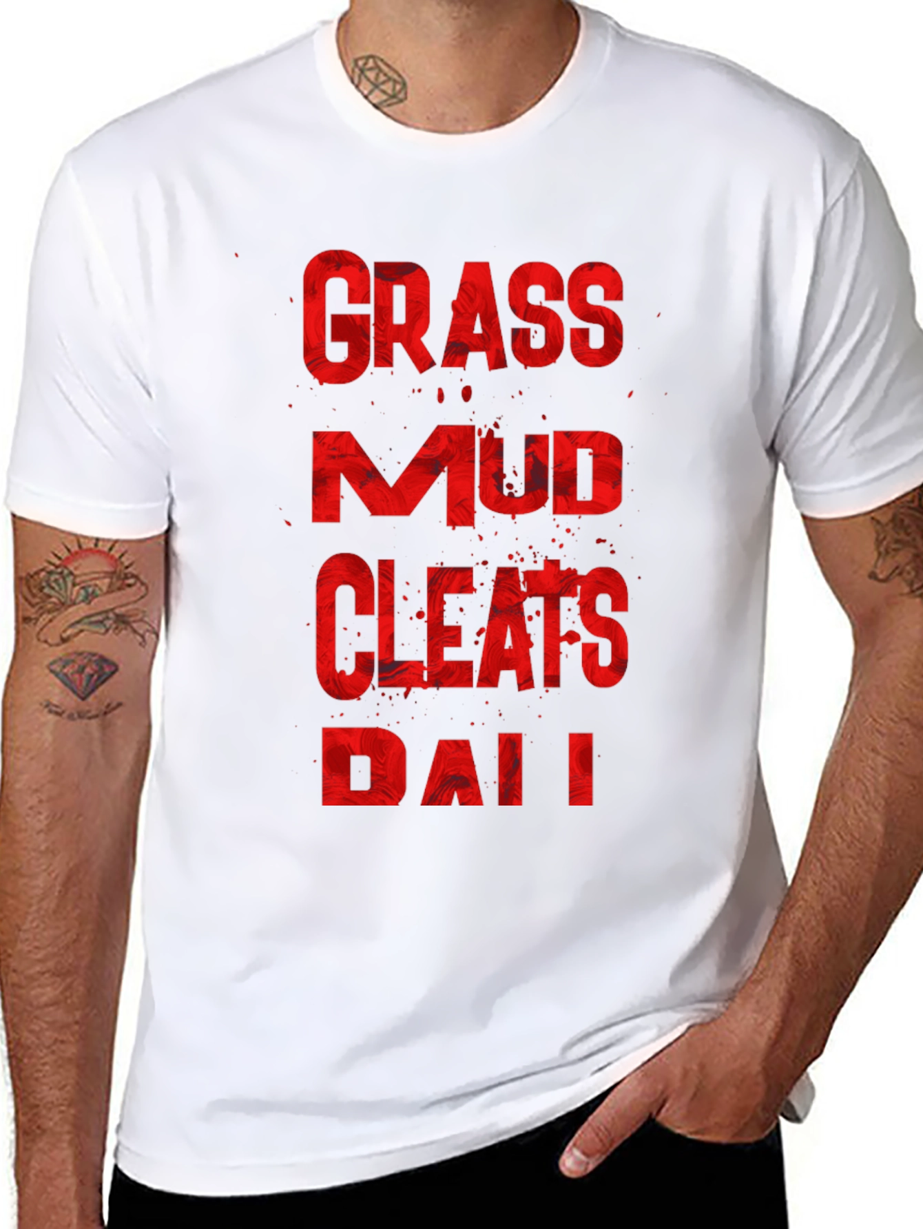 Grass Mud Cleats Dad Funny T-Shirt