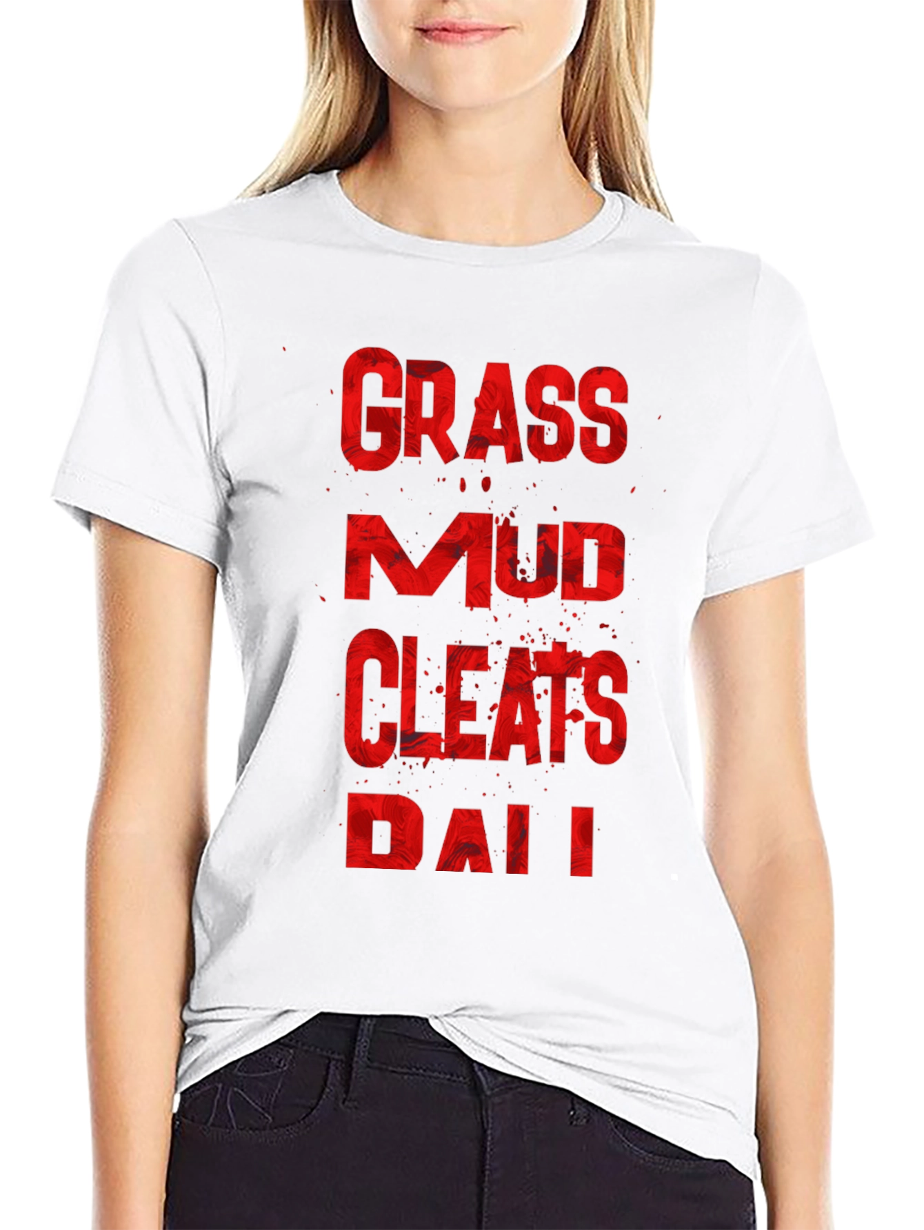 Grass Mud Cleats Dad Funny T-Shirt