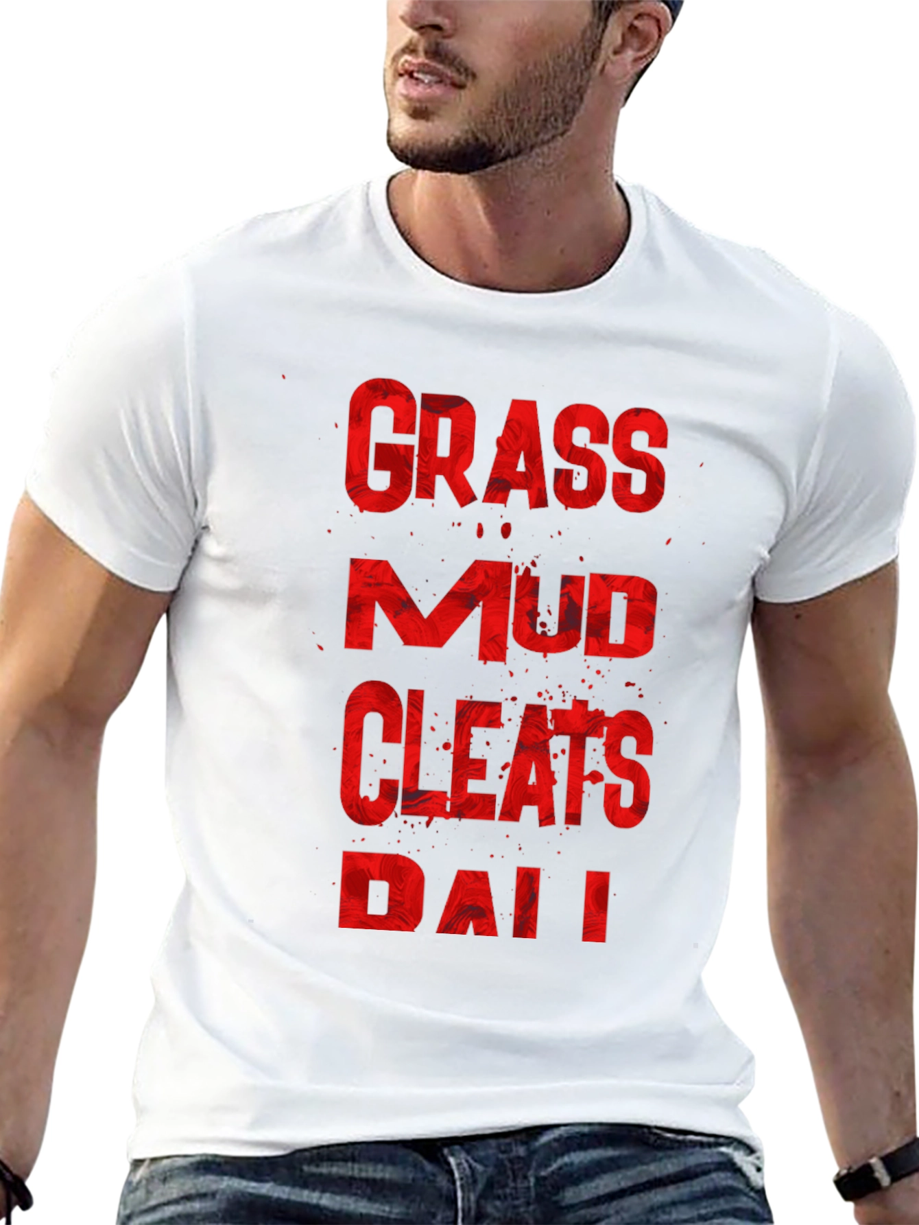 Grass Mud Cleats Dad Funny T-Shirt