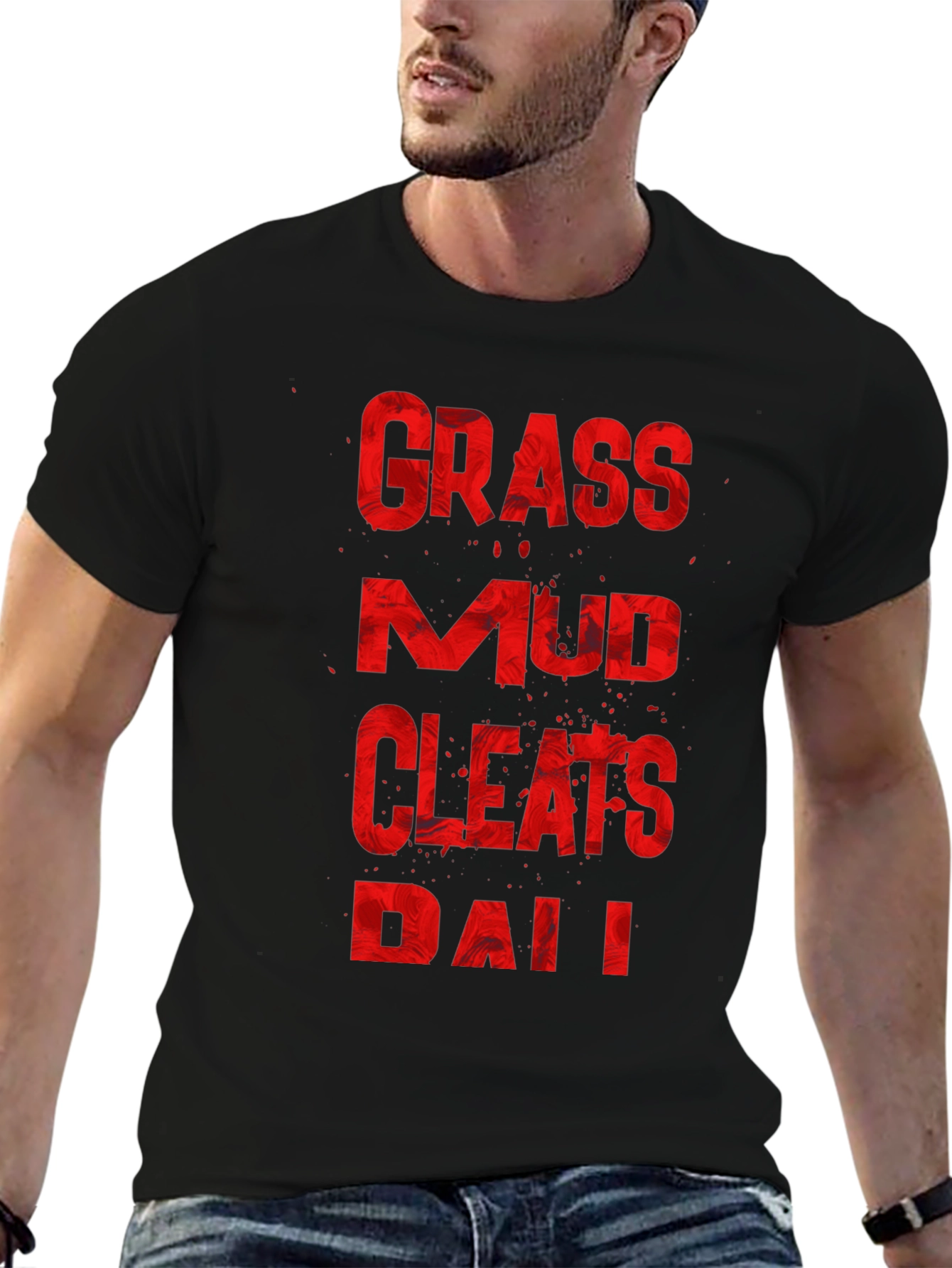 Grass Mud Cleats Dad Funny T-Shirt
