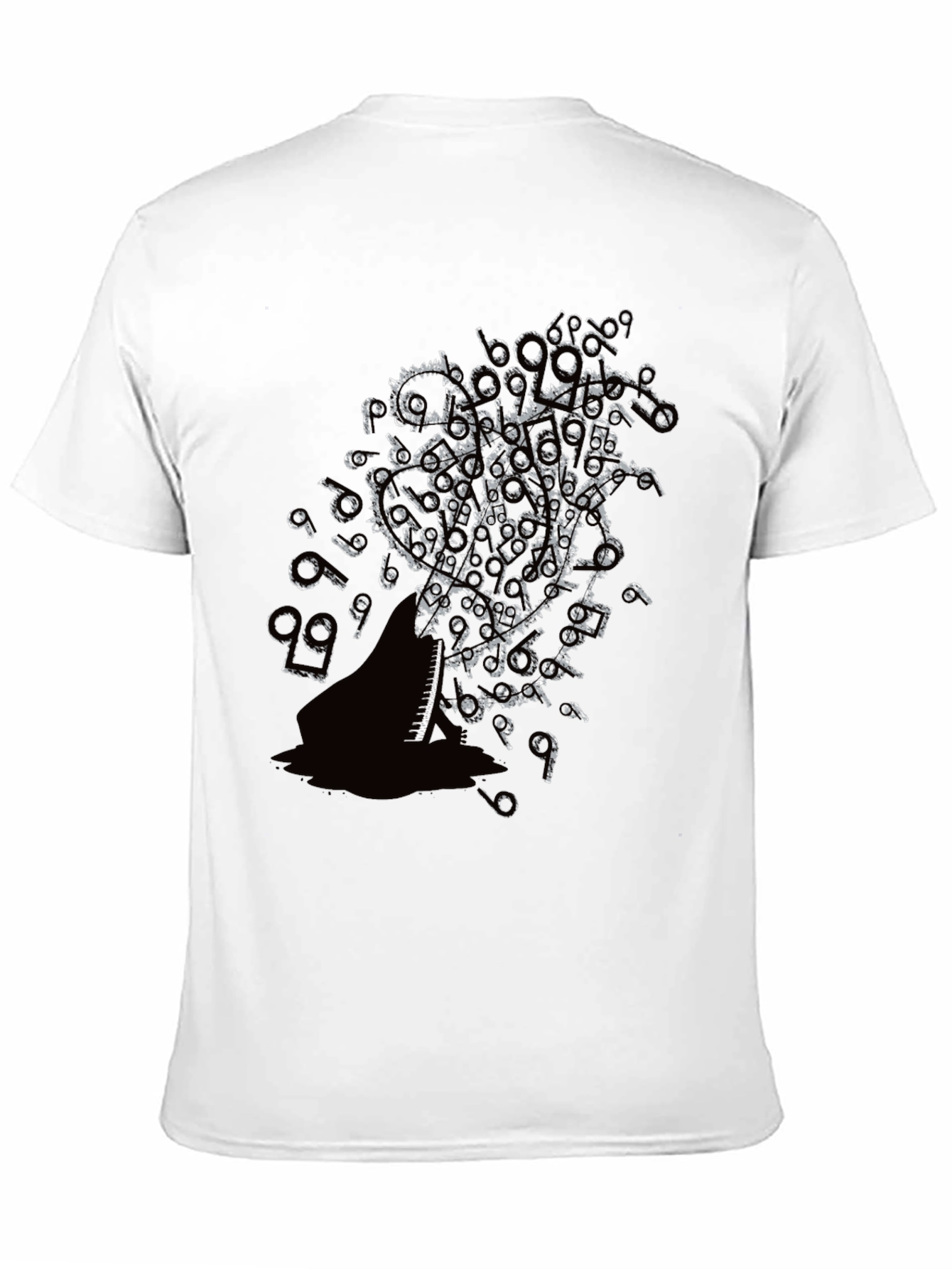 Piano Keys Music Notes Graphic Tee